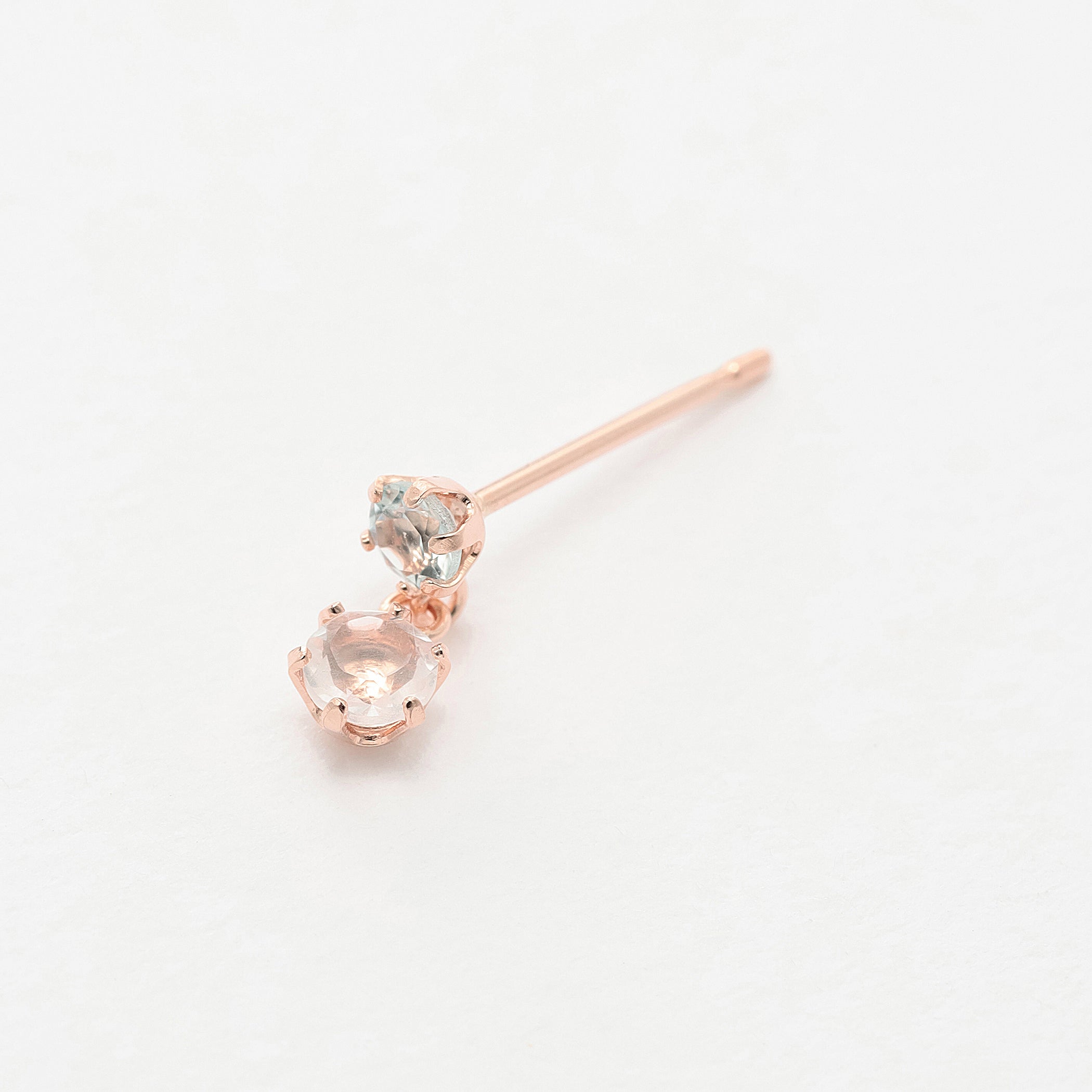 【期間限定セール】WEB限定 K10 ピンクゴールド ローズクォーツ ピアス