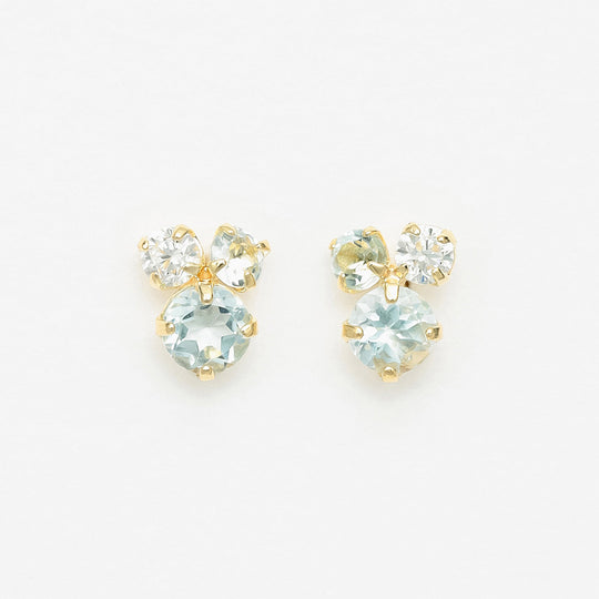 【WEB限定】11月誕生石 K10 イエローゴールド ブルートパーズ ピアス