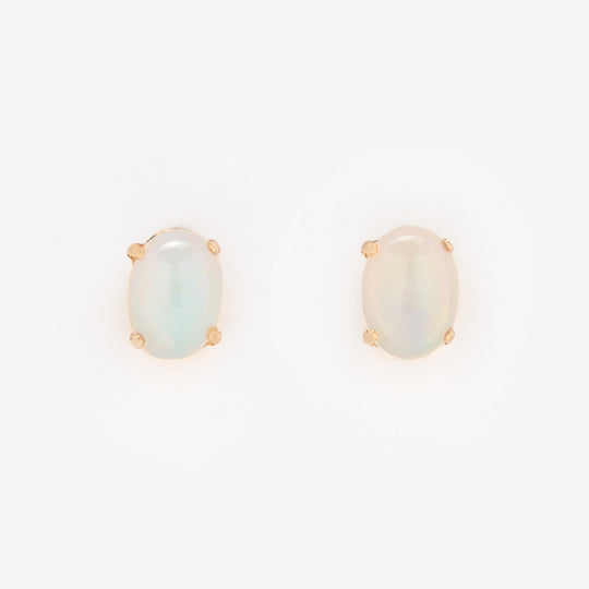 10月誕生石 K10 イエローゴールド オパール ピアス
