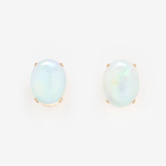 10月誕生石 K10 イエローゴールド オパール ピアス