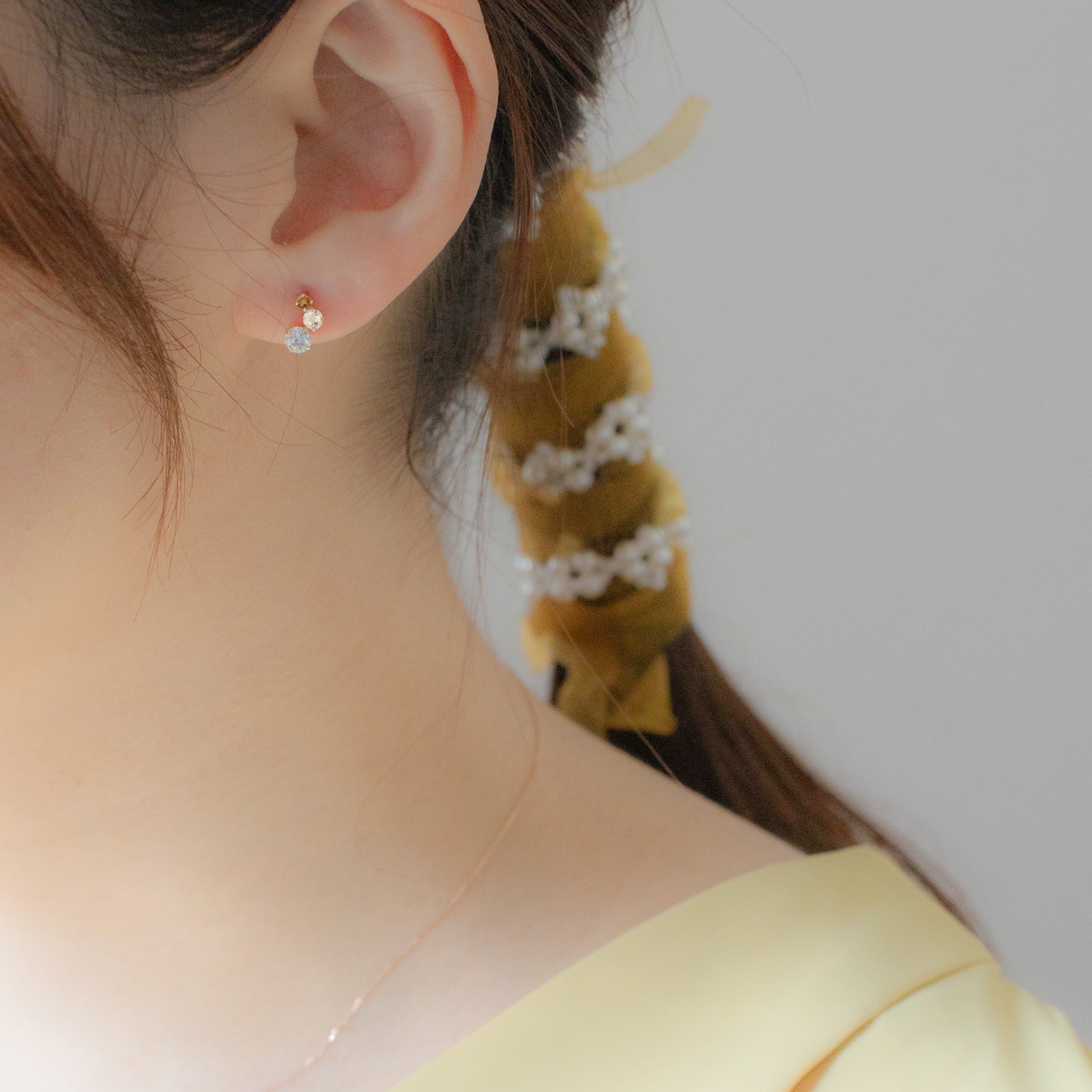 【期間限定セール】11月誕生石  K10 イエローゴールド シトリン ピアス