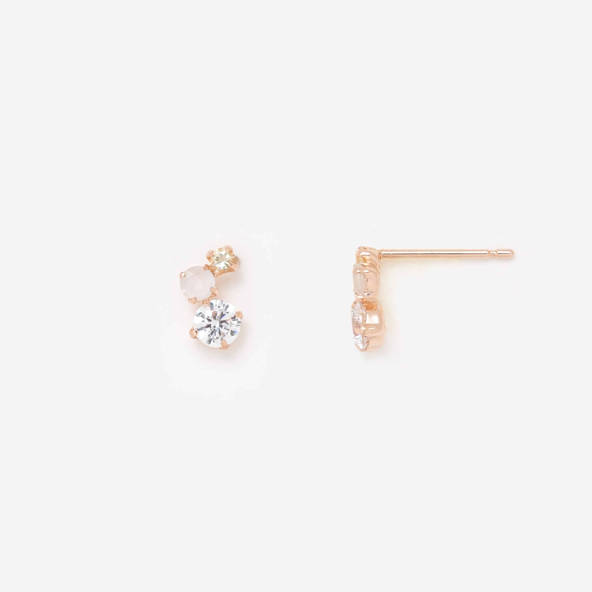 期間限定セール】6月誕生石 K10 ピンクゴールド ムーンストーン