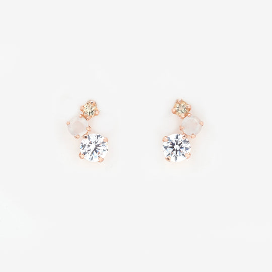 6月誕生石 K10 ピンクゴールド ムーンストーン ピアス