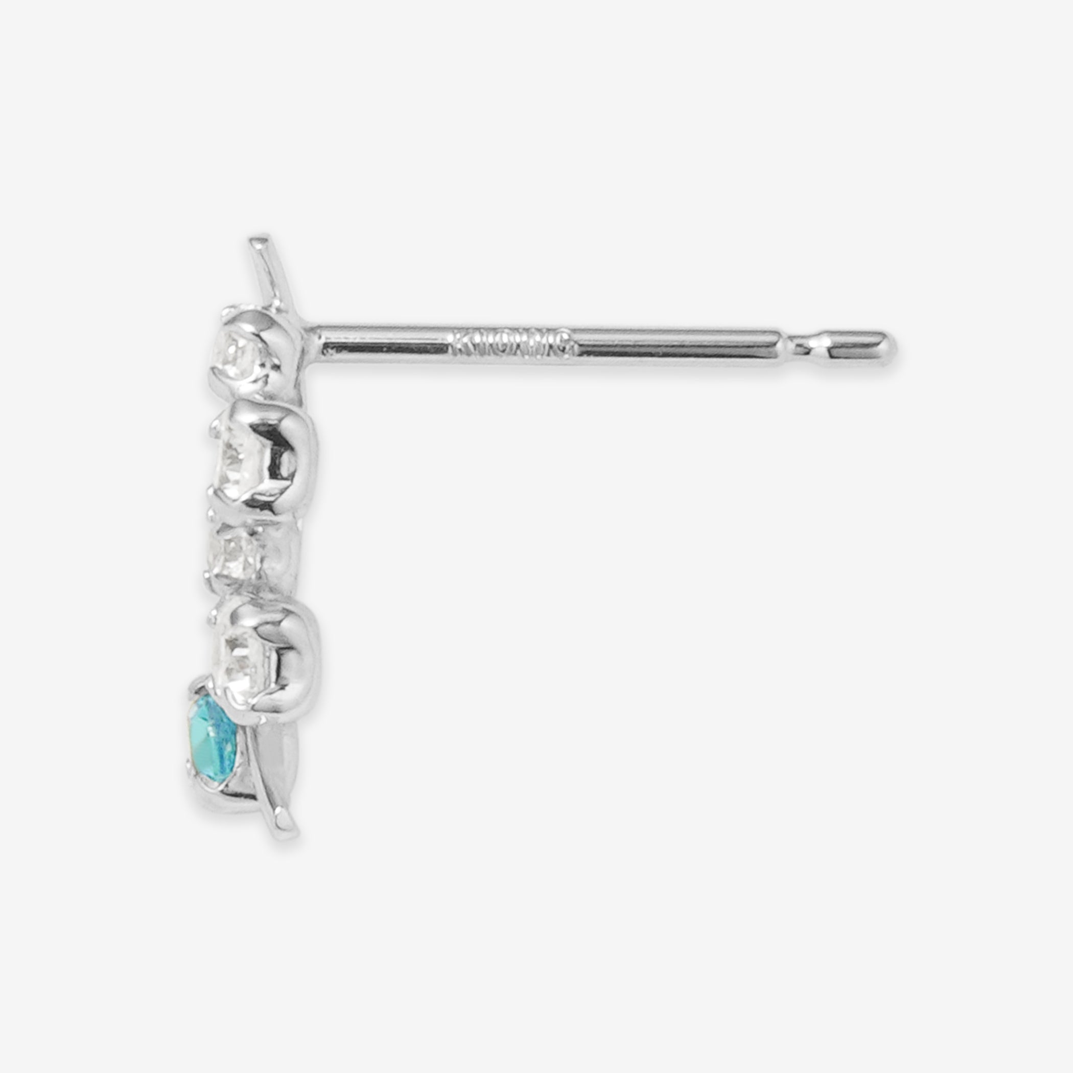 K10 ホワイトゴールド キュービックジルコニア ピアス