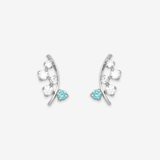 K10 ホワイトゴールド キュービックジルコニア ピアス