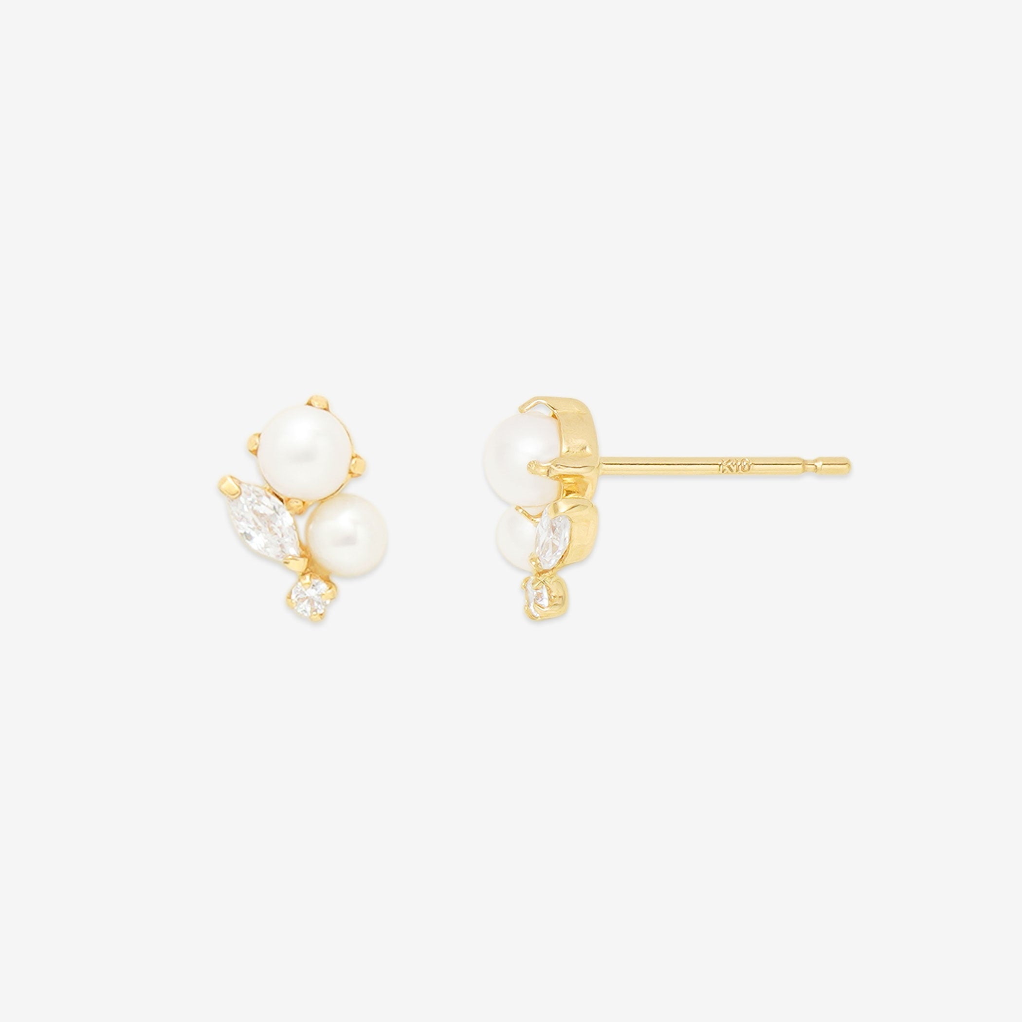 K10 イエローゴールド 淡水パール ピアス – Milluflora | ミルフローラ