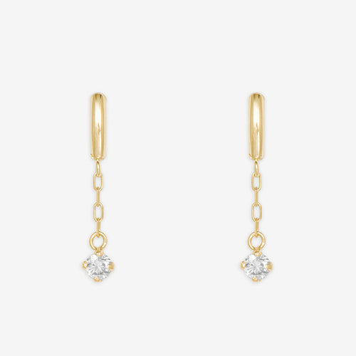 4月誕生石 K10 イエローゴールド モルガナイト ピアス