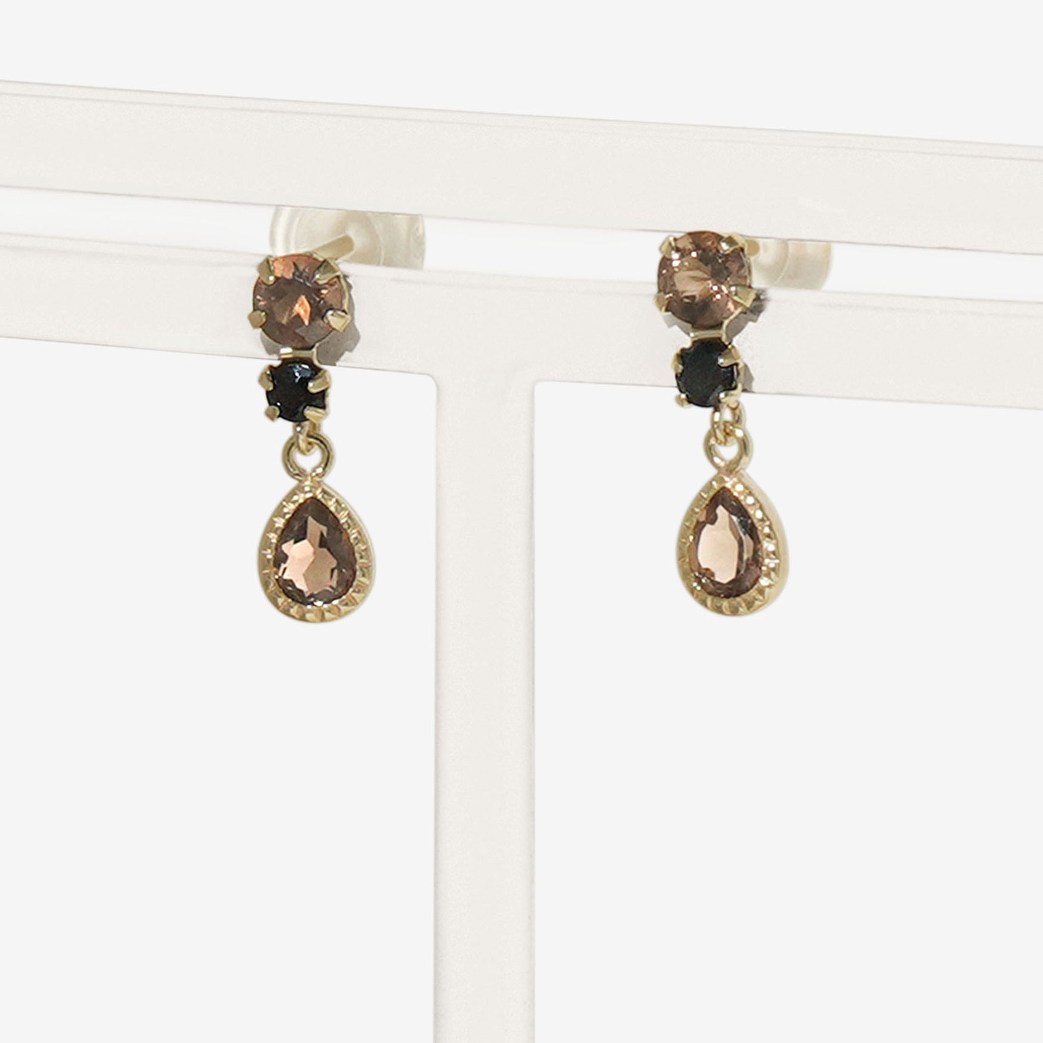 K10 イエローゴールド スモーキークォーツ ピアス – Milluflora | ミル