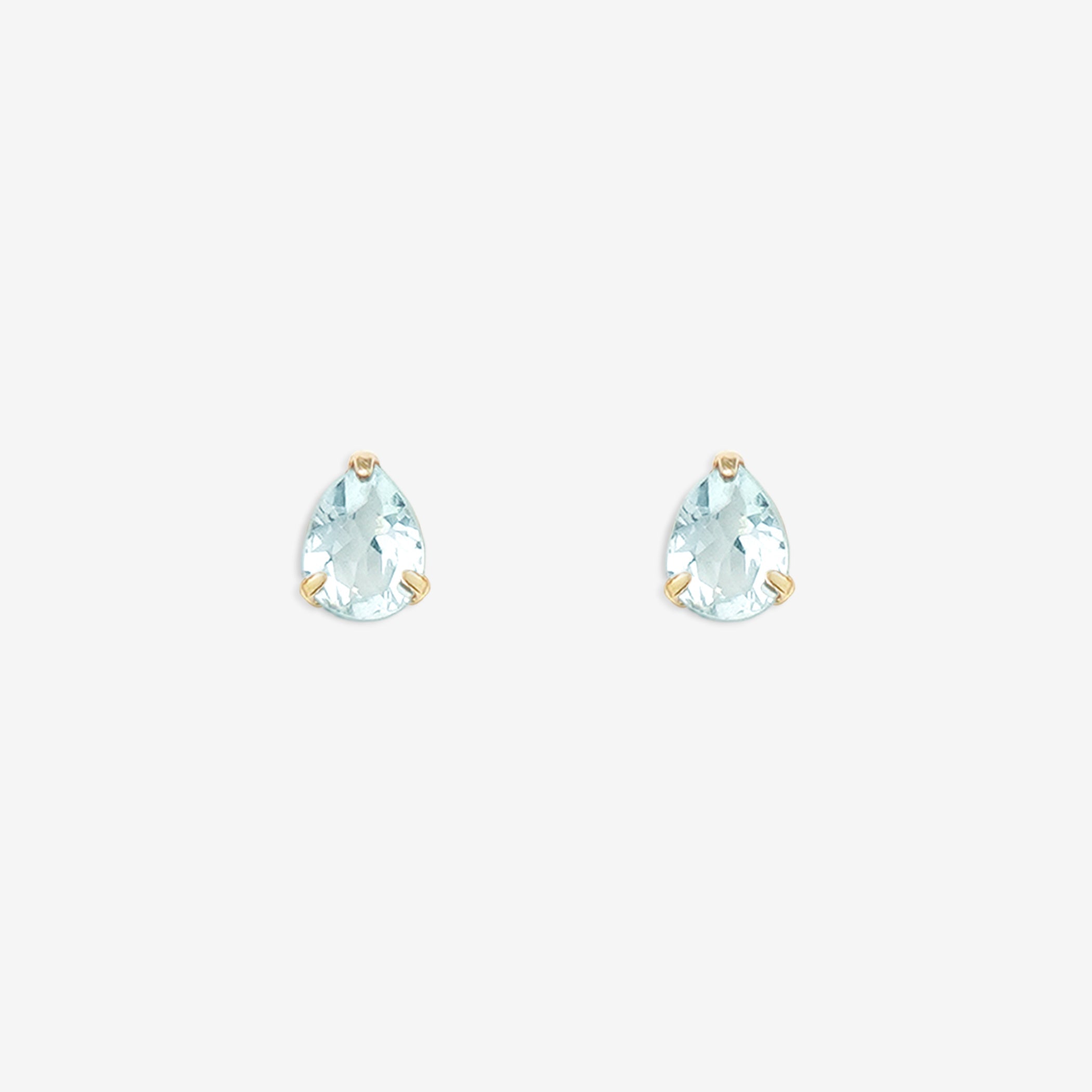 【WEB限定】3月誕生石 K10 イエローゴールド アクアマリン しずく ピアス