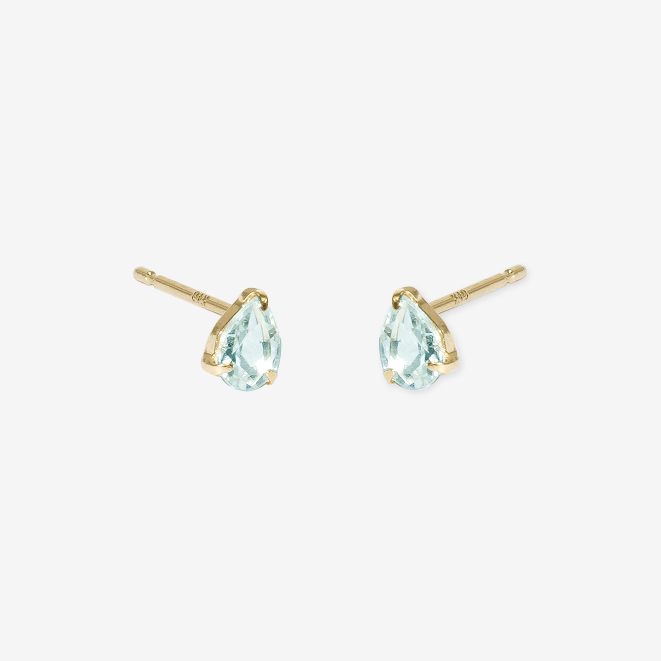【WEB限定】3月誕生石 K10 イエローゴールド アクアマリン しずく ピアス