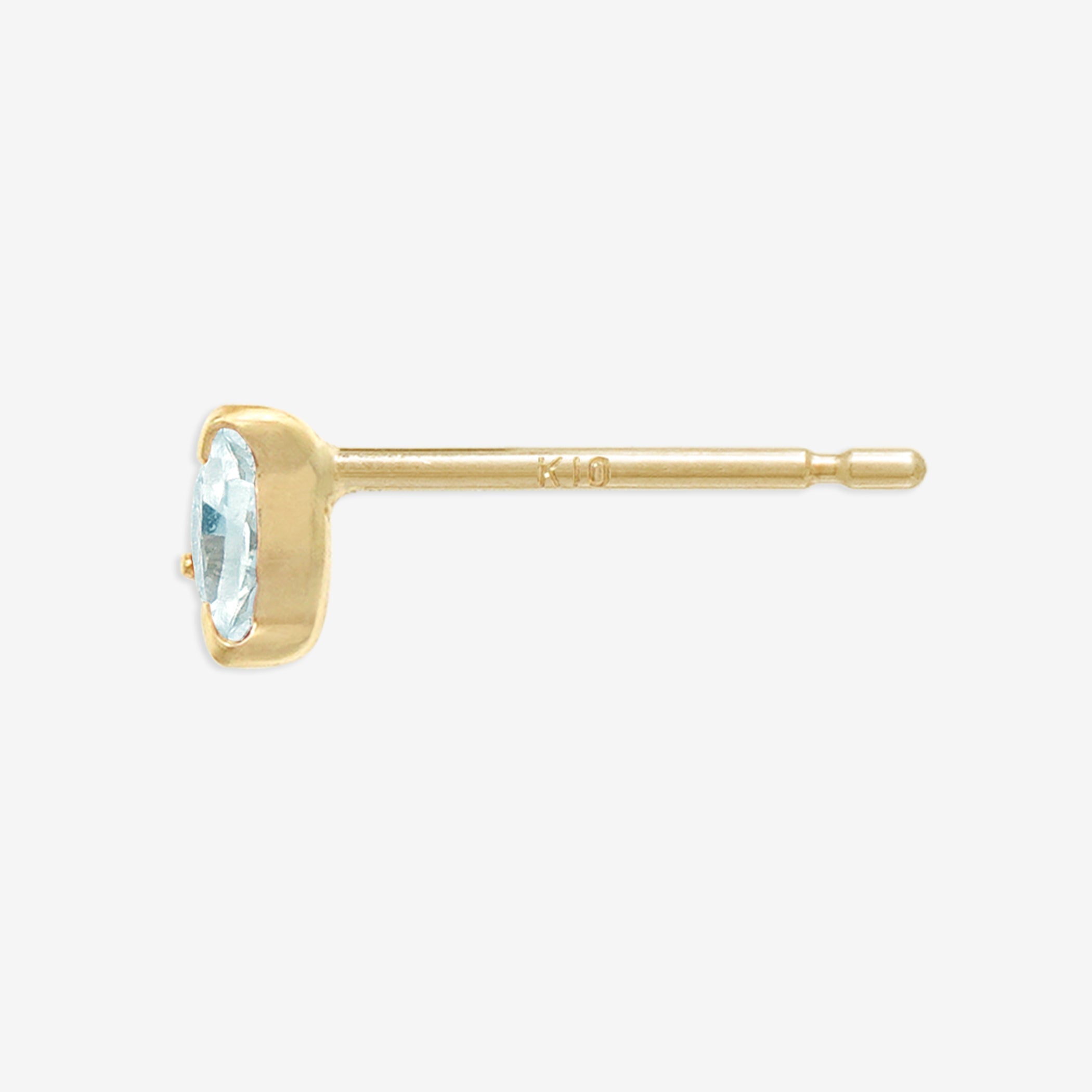 WEB限定】3月誕生石 K10 イエローゴールド アクアマリン しずく ピアス