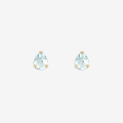 【WEB限定】3月誕生石 K10 イエローゴールド アクアマリン しずく ピアス
