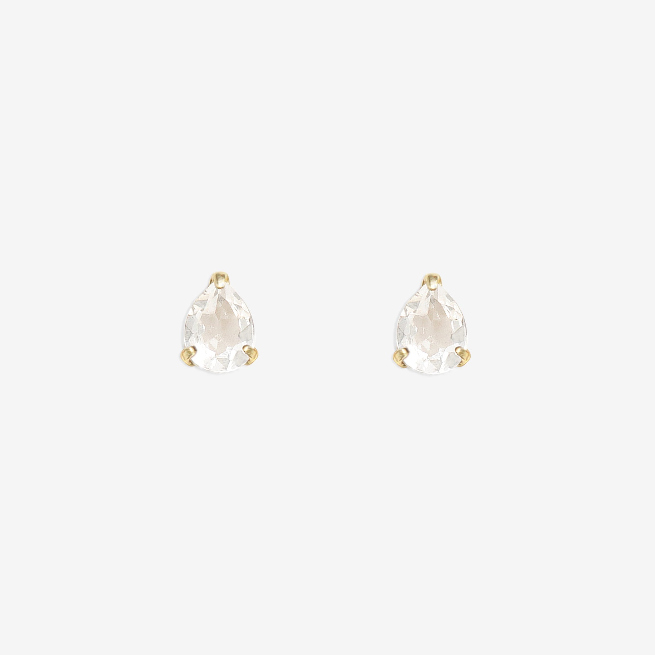 【WEB限定】4月誕生石 K10 イエローゴールド クォーツ しずく ピアス