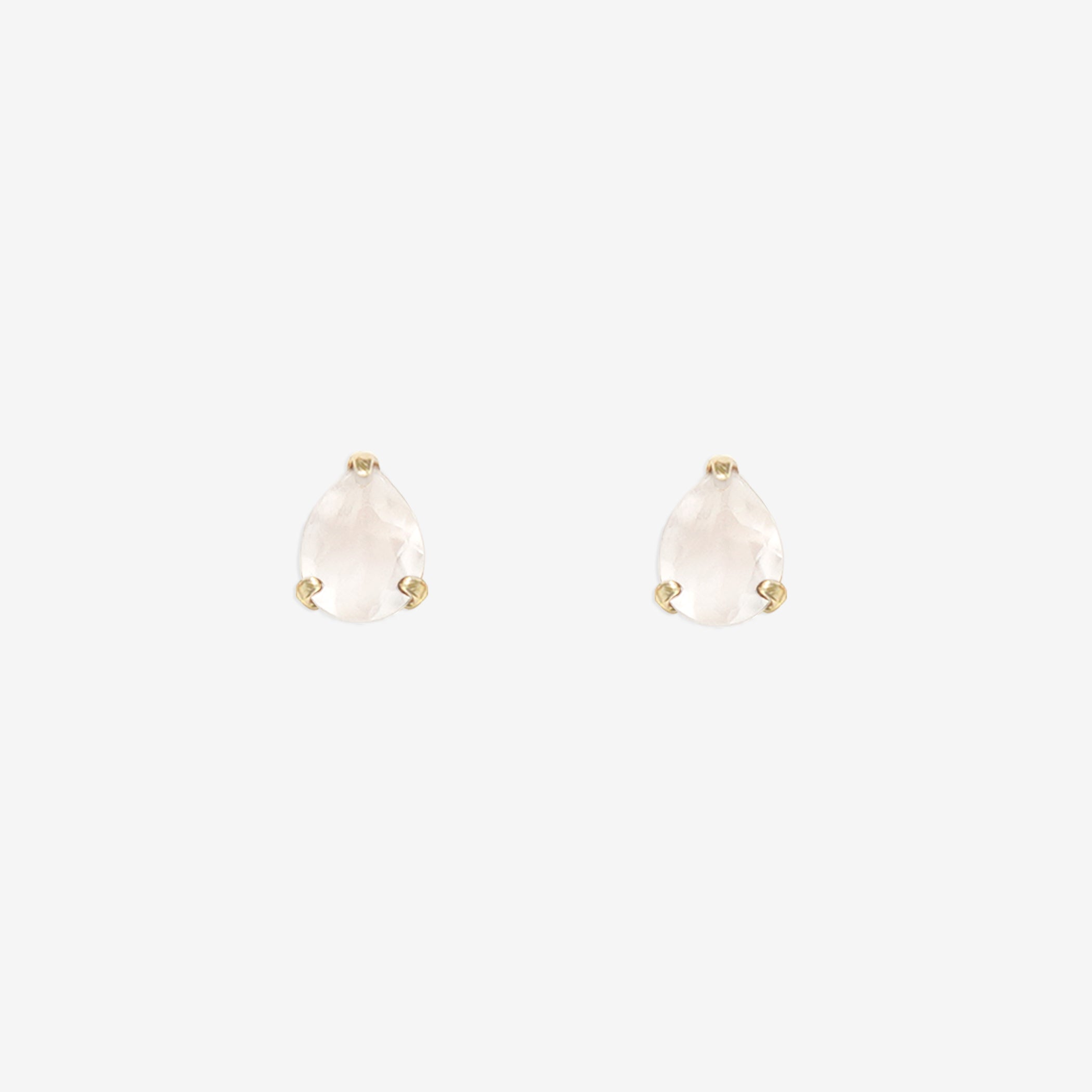 【WEB限定】6月誕生石 K10 イエローゴールド ムーンストーン しずく ピアス