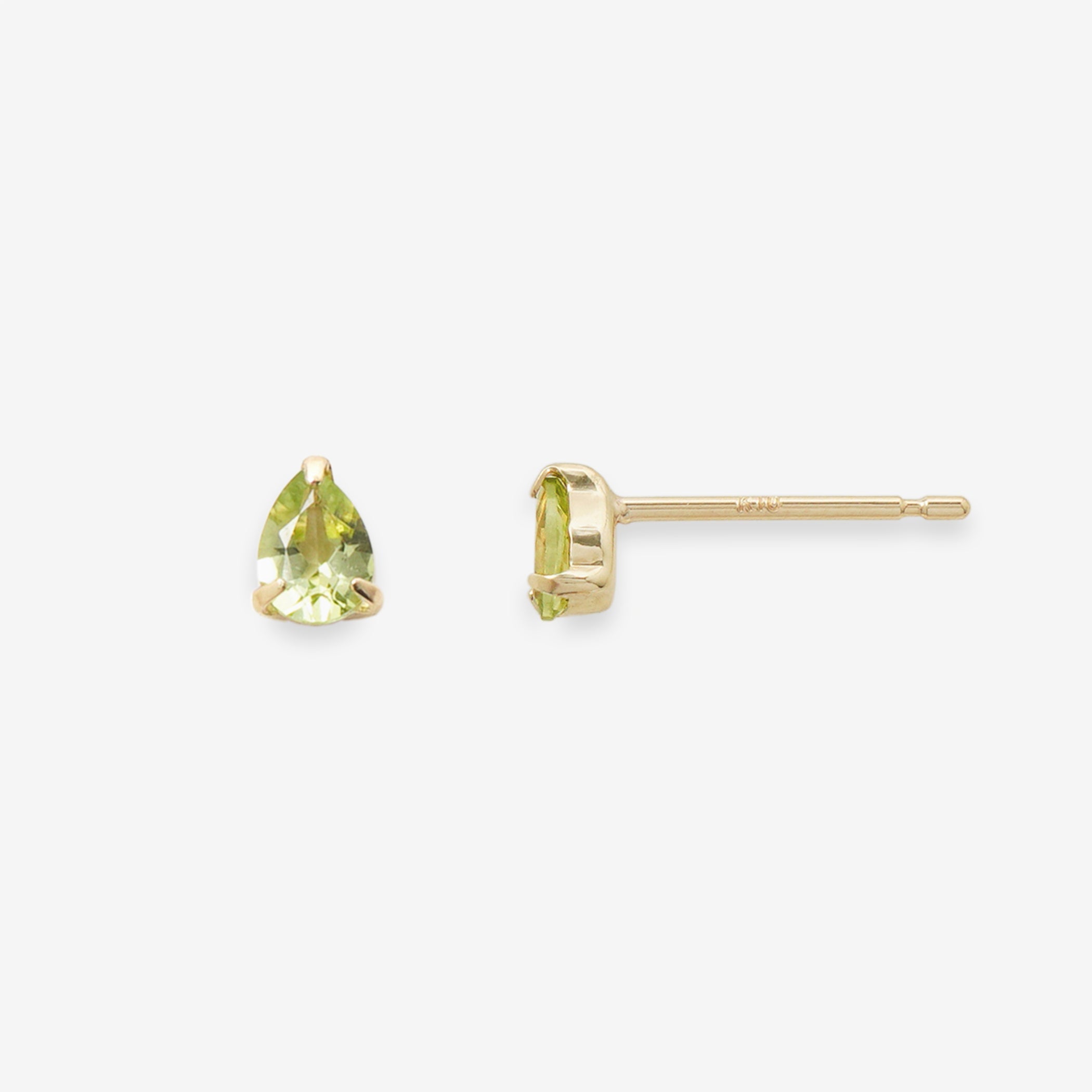 【WEB限定】8月誕生石 K10 イエローゴールド ペリドット しずく ピアス