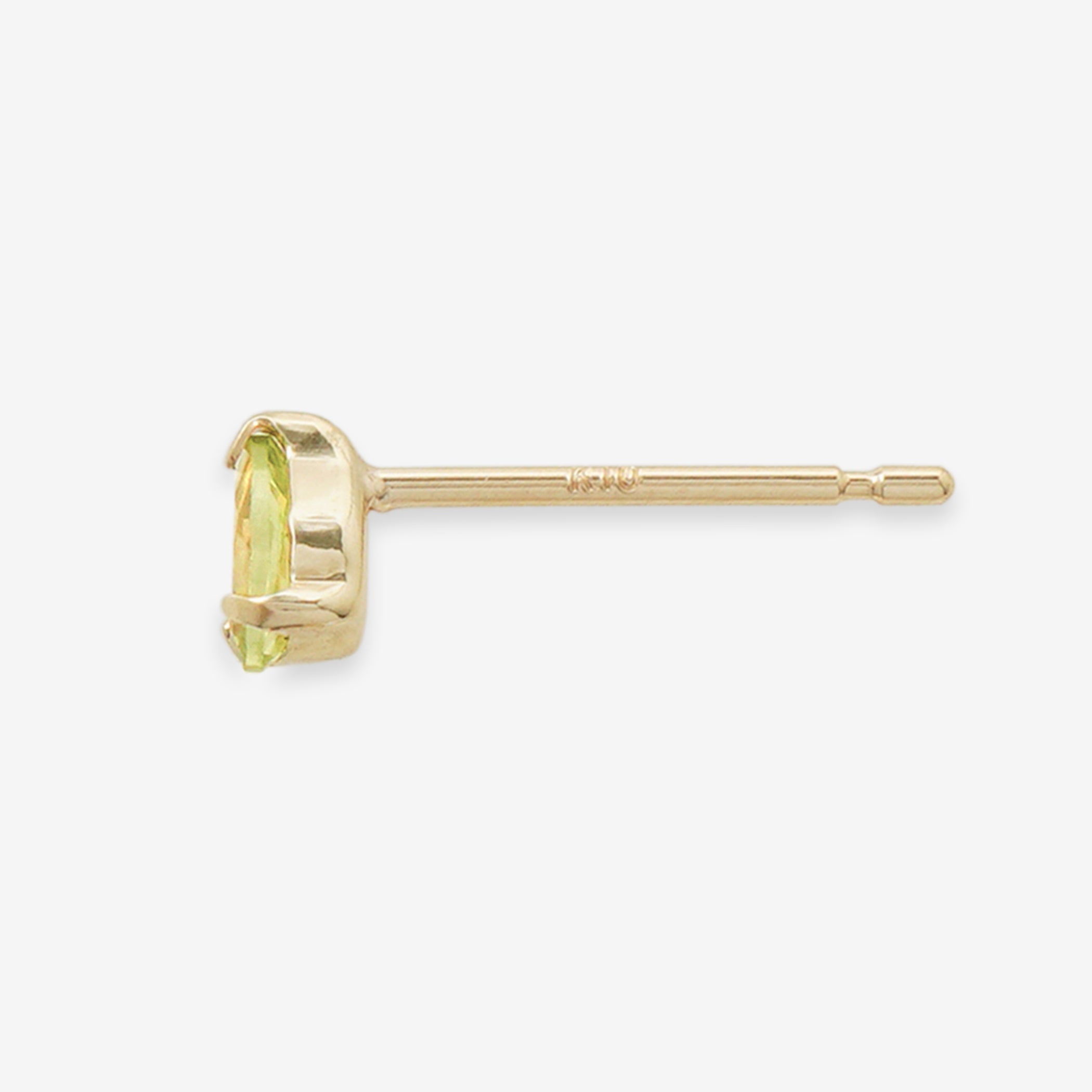 【WEB限定】8月誕生石 K10 イエローゴールド ペリドット しずく ピアス