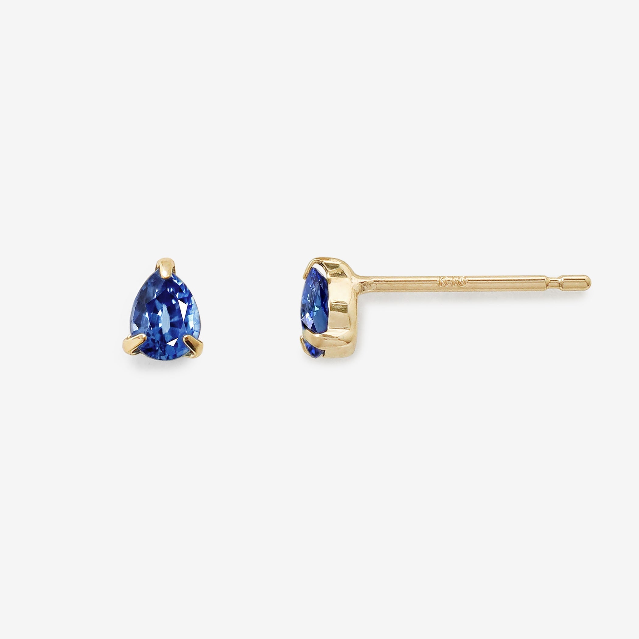 【WEB限定】9月誕生石 K10 イエローゴールド サファイア しずく ピアス