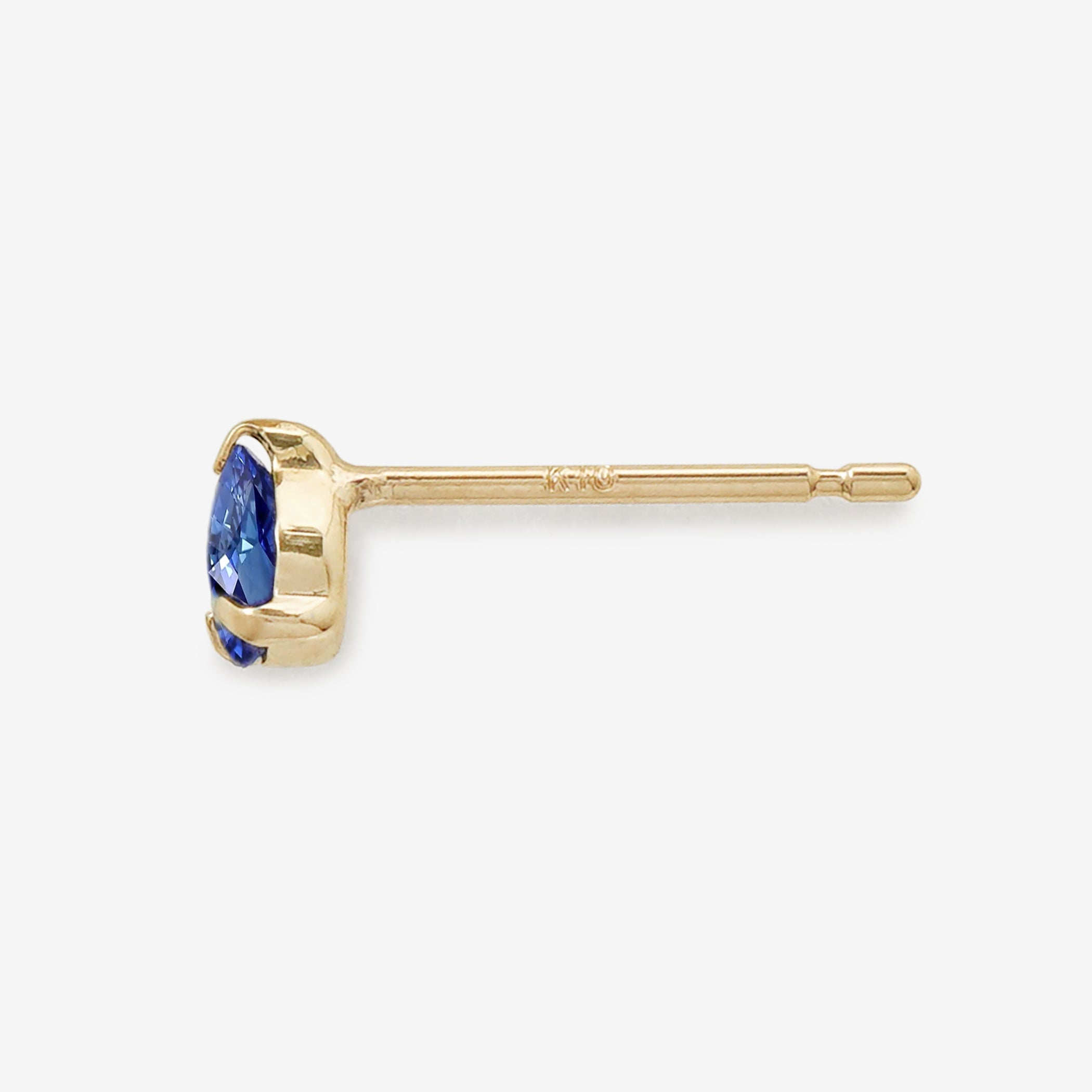 【WEB限定】9月誕生石 K10 イエローゴールド サファイア しずく ピアス