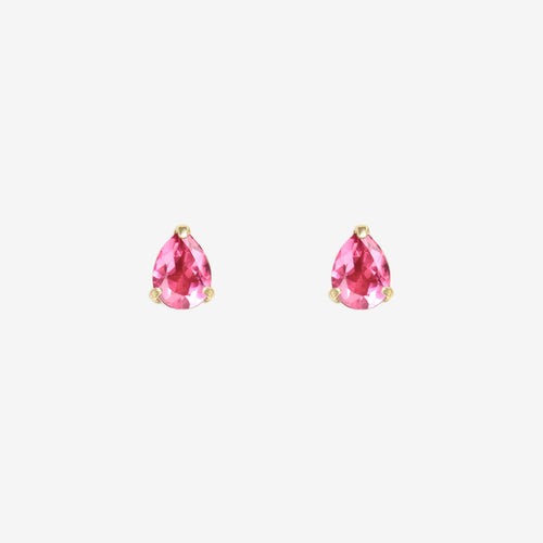 【WEB限定】10月誕生石 K10 イエローゴールド ピンクトルマリン しずく ピアス