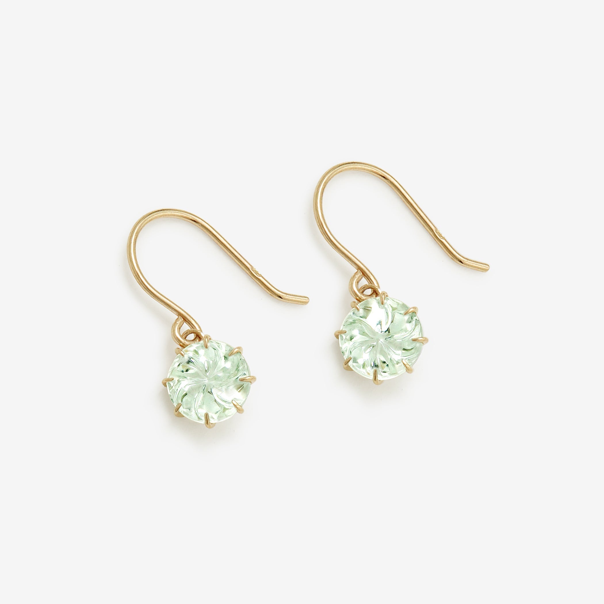 agete ゴールド フックピアス　ベリル　天然石　販売証明書付き agete ゴールド フックピアス ベリル 天然石 販売証明書付き