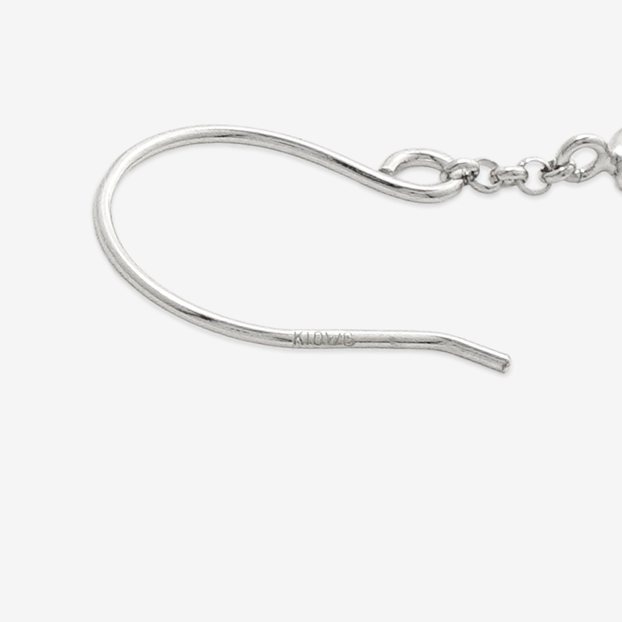 8月誕生石 K10 ホワイトゴールド ペリドット フラワー フック ピアス