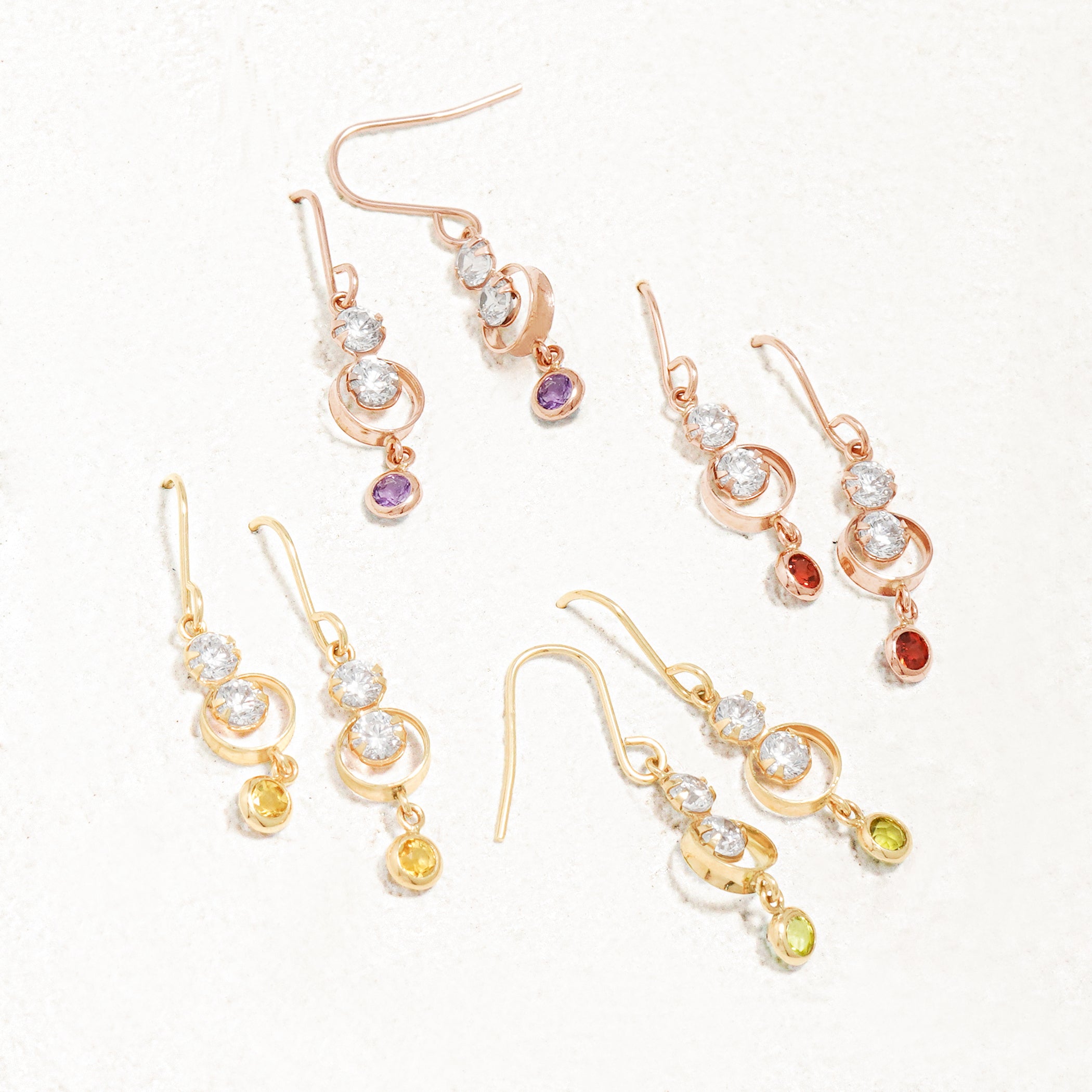 11月誕生石 K10 イエローゴールド シトリン ピアス
