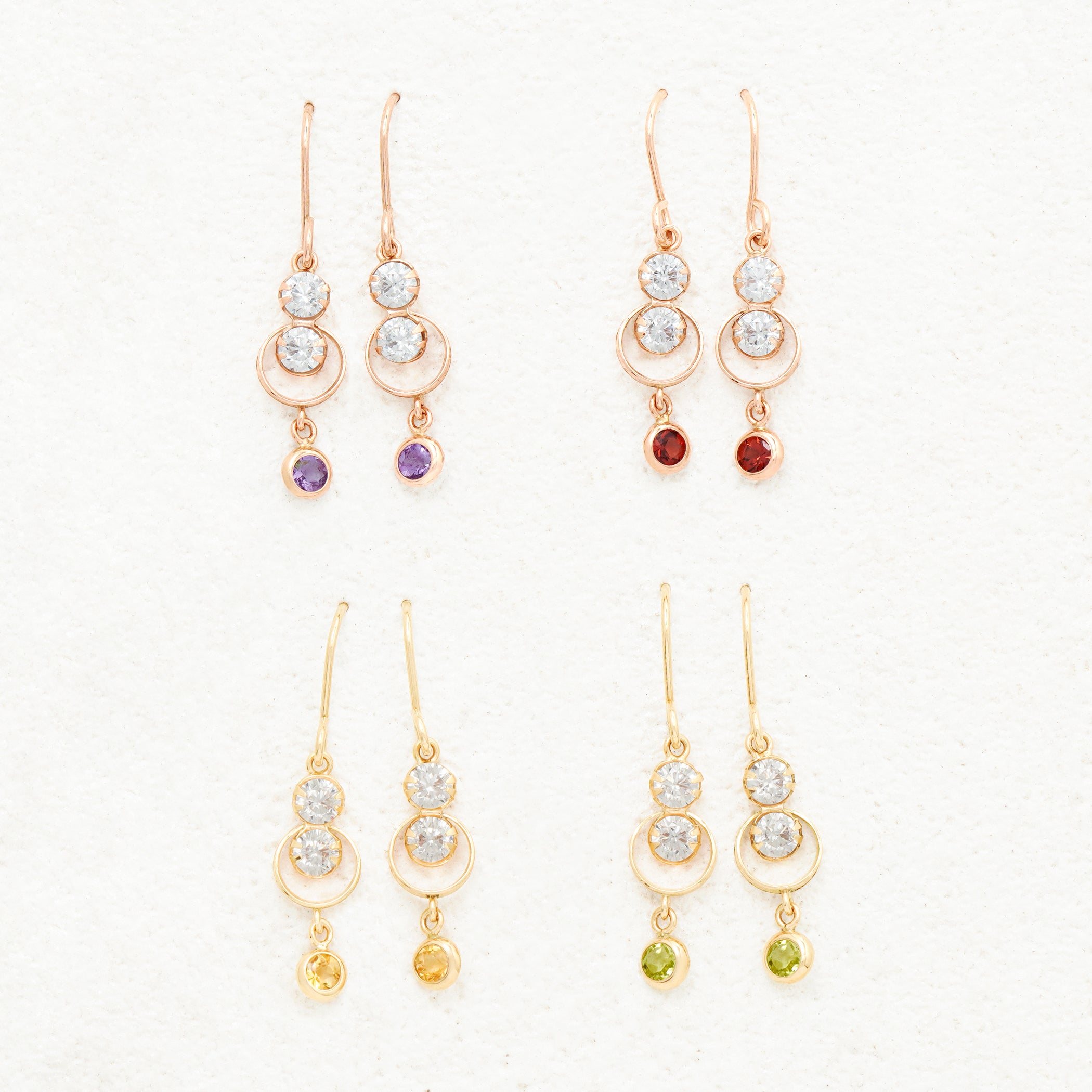 11月誕生石 K10 イエローゴールド シトリン ピアス