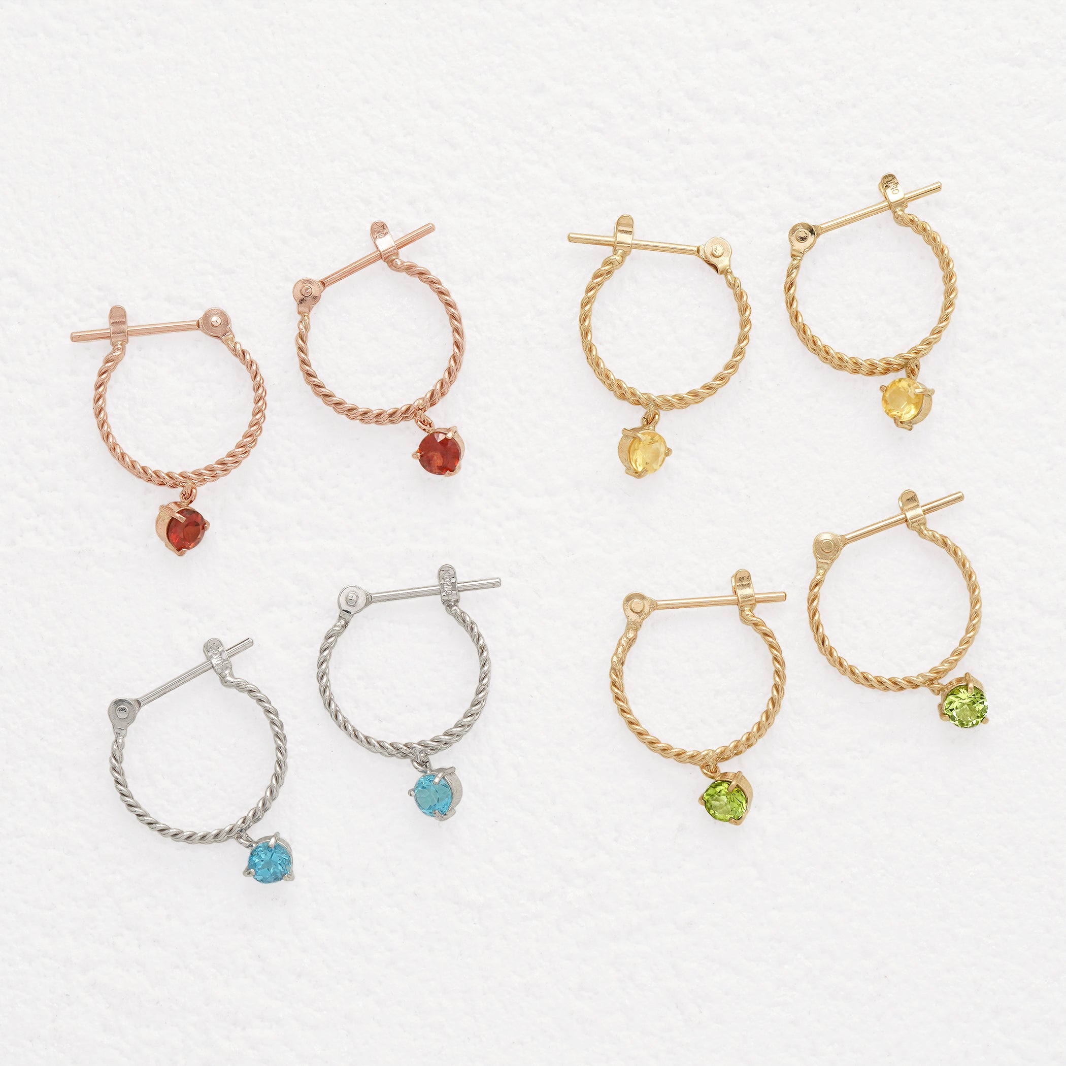1月誕生石 K10 ピンクゴールド ガーネット ピアス
