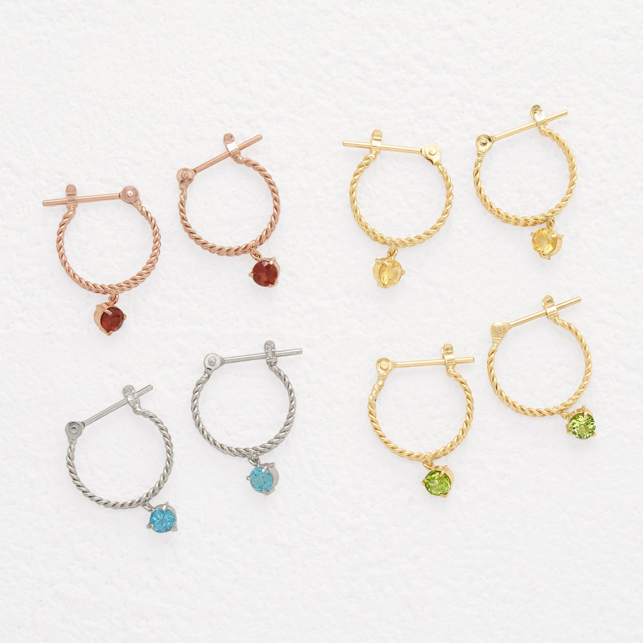 8月誕生石 K10 イエローゴールド ペリドット ピアス