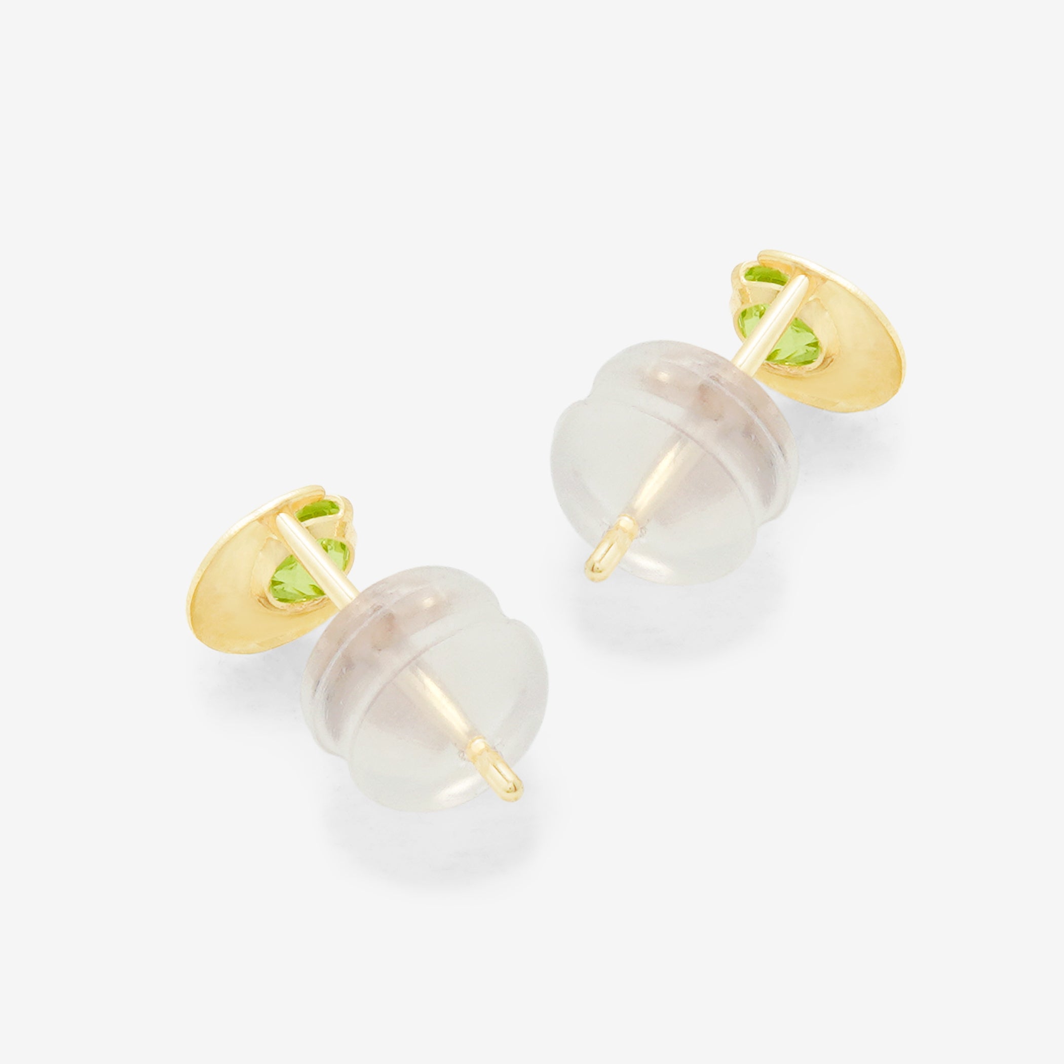 【WEB限定】8月誕生石 K10 イエローゴールド ペリドット ムーン ピアス