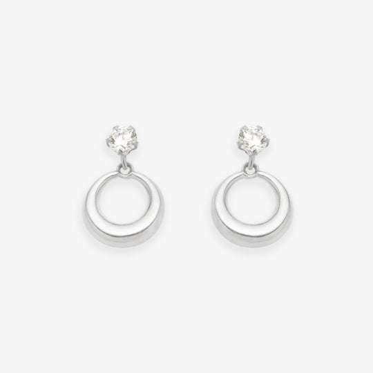 K10 ホワイトゴールド キュービックジルコニア ピアス