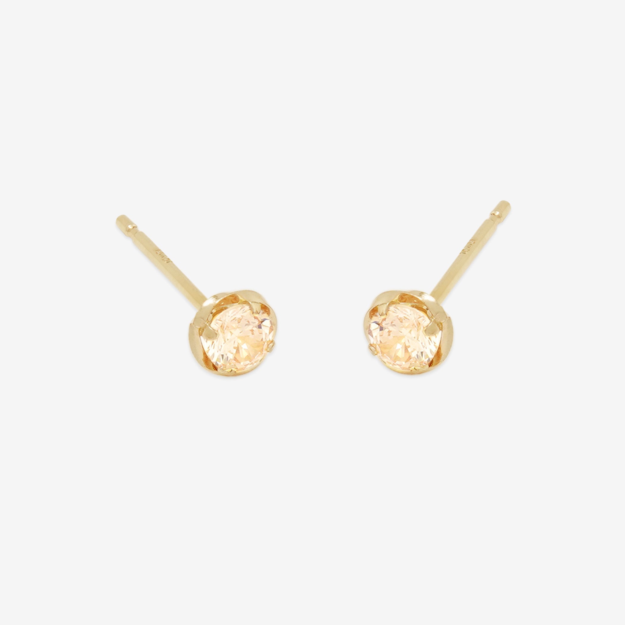 K10 イエローゴールド キュービックジルコニア ピアス