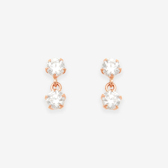 K18 ピンクゴールド キュービックジルコニア ピアス