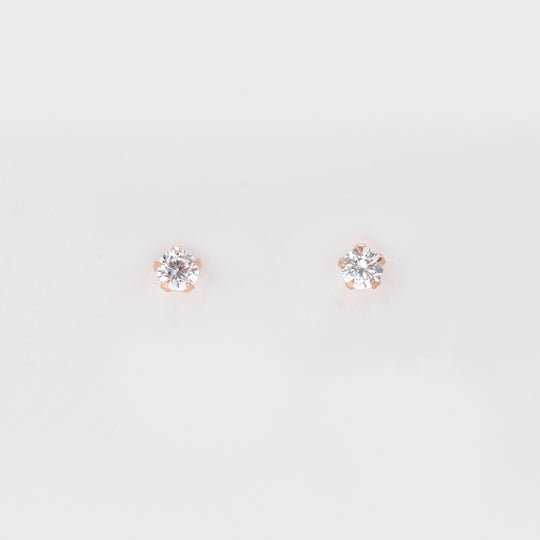 K18 ピンクゴールド キュービックジルコニア ピアス