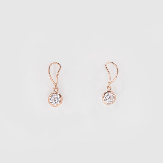 K10 ピンクゴールド キュービックジルコニア ピアス