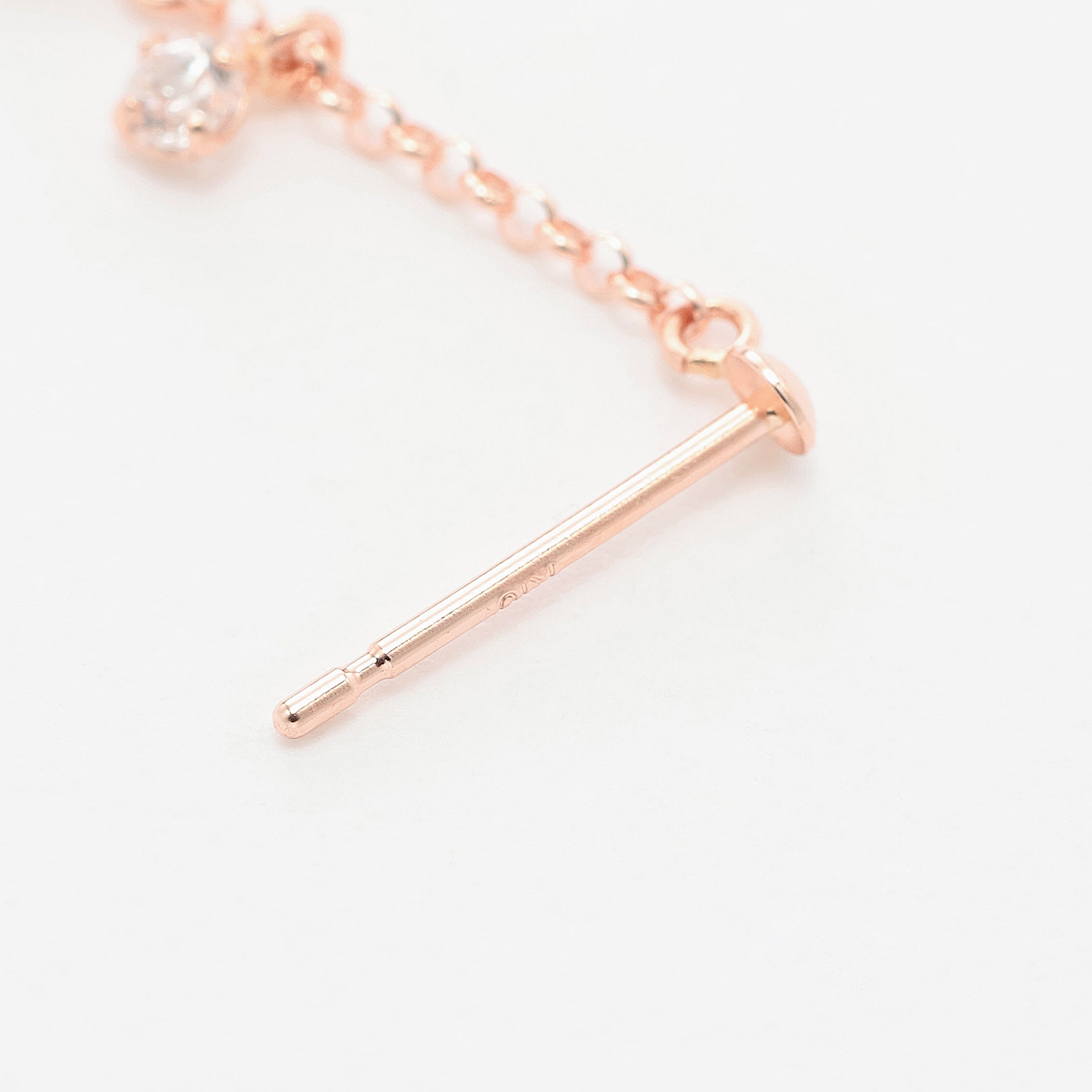 【WEB限定】K10 ピンクゴールド キュービックジルコニア しずく ピアス