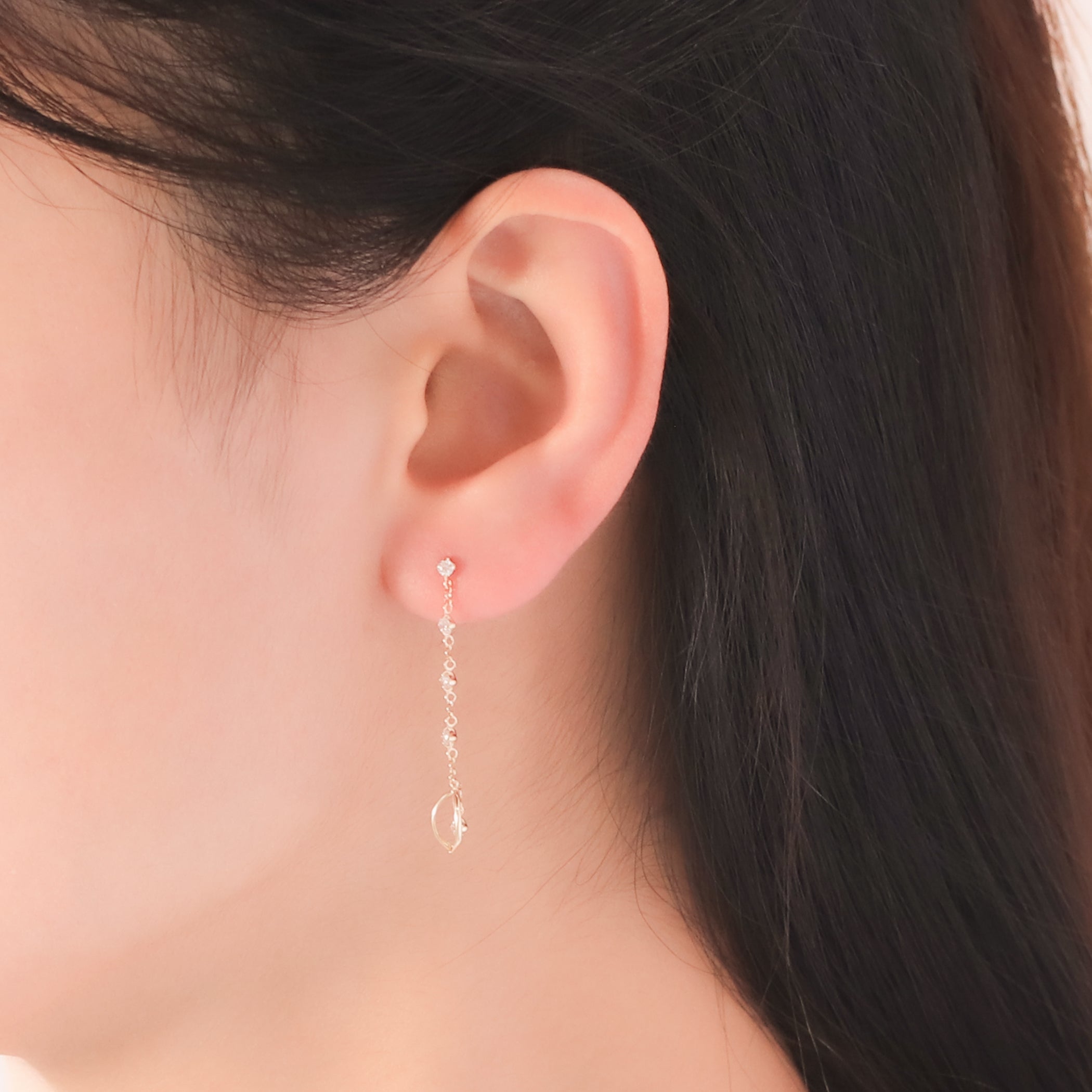 【期間限定セール】K10 イエローゴールド キュービックジルコニア しずく ピアス