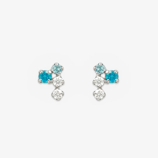 K10 ホワイトゴールド キュービックジルコニア ピアス