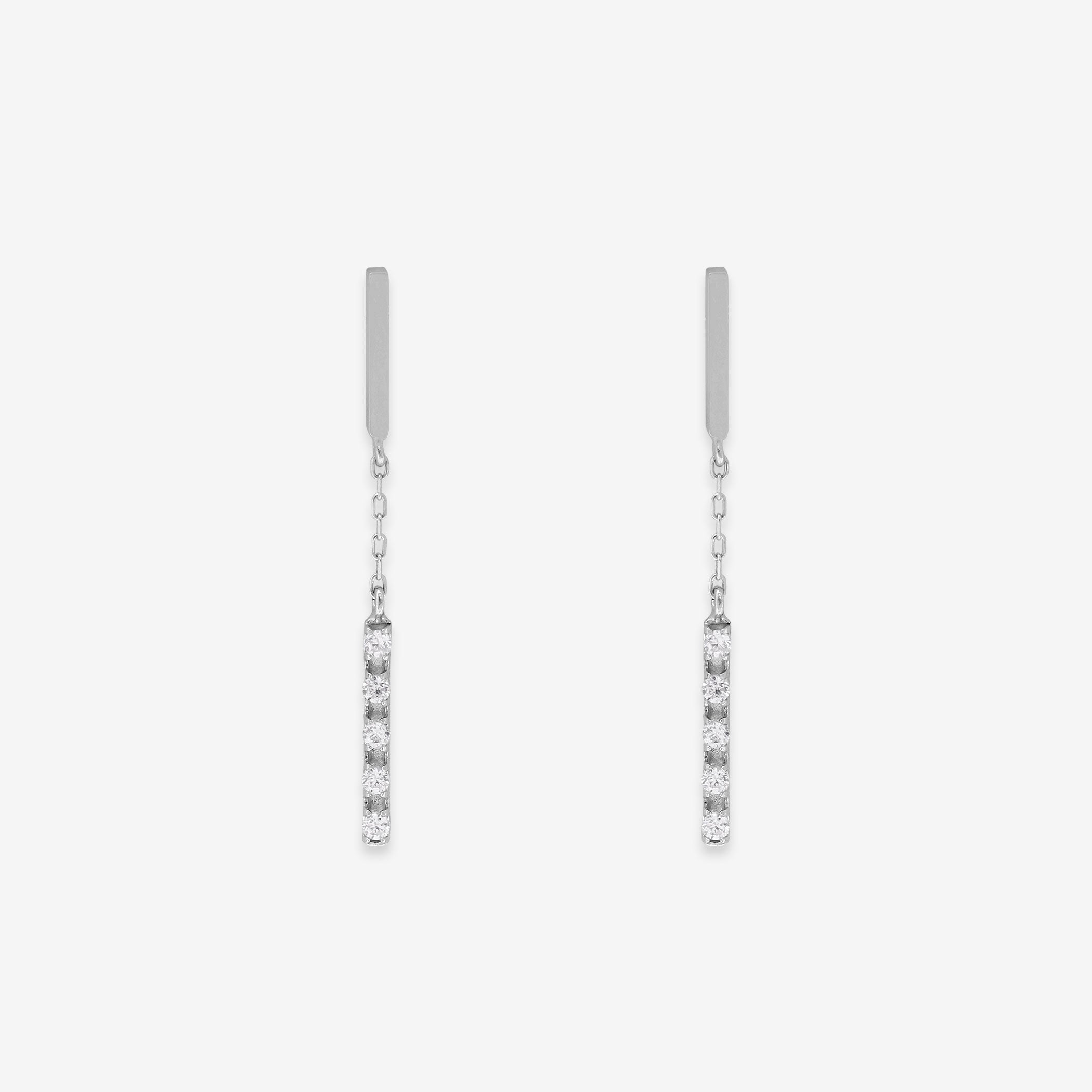 K10 ホワイトゴールド キュービックジルコニア ピアス