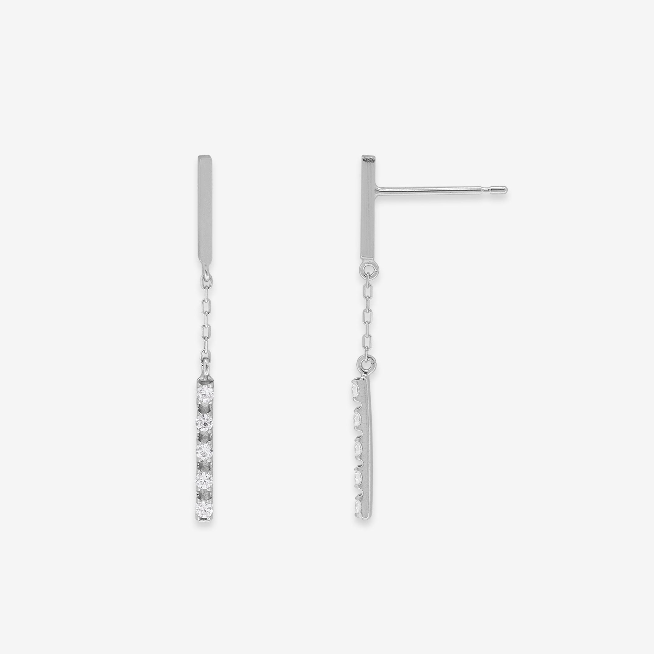 K10 ホワイトゴールド キュービックジルコニア ピアス