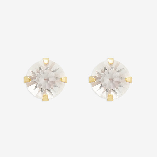 キュービックジルコニア ピアス（ポスト チタン）