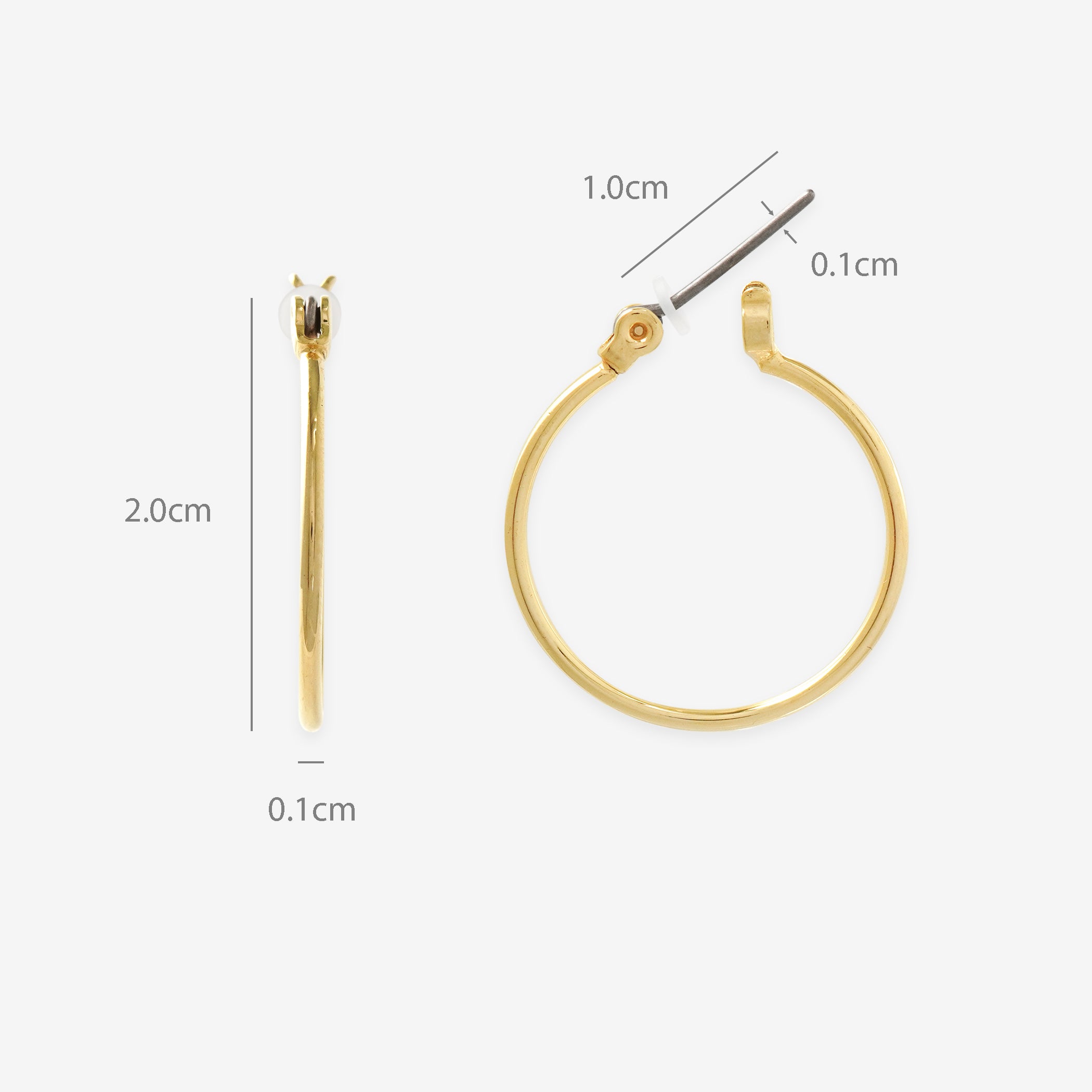 フープ ピアス（ポスト チタン）（20mm）