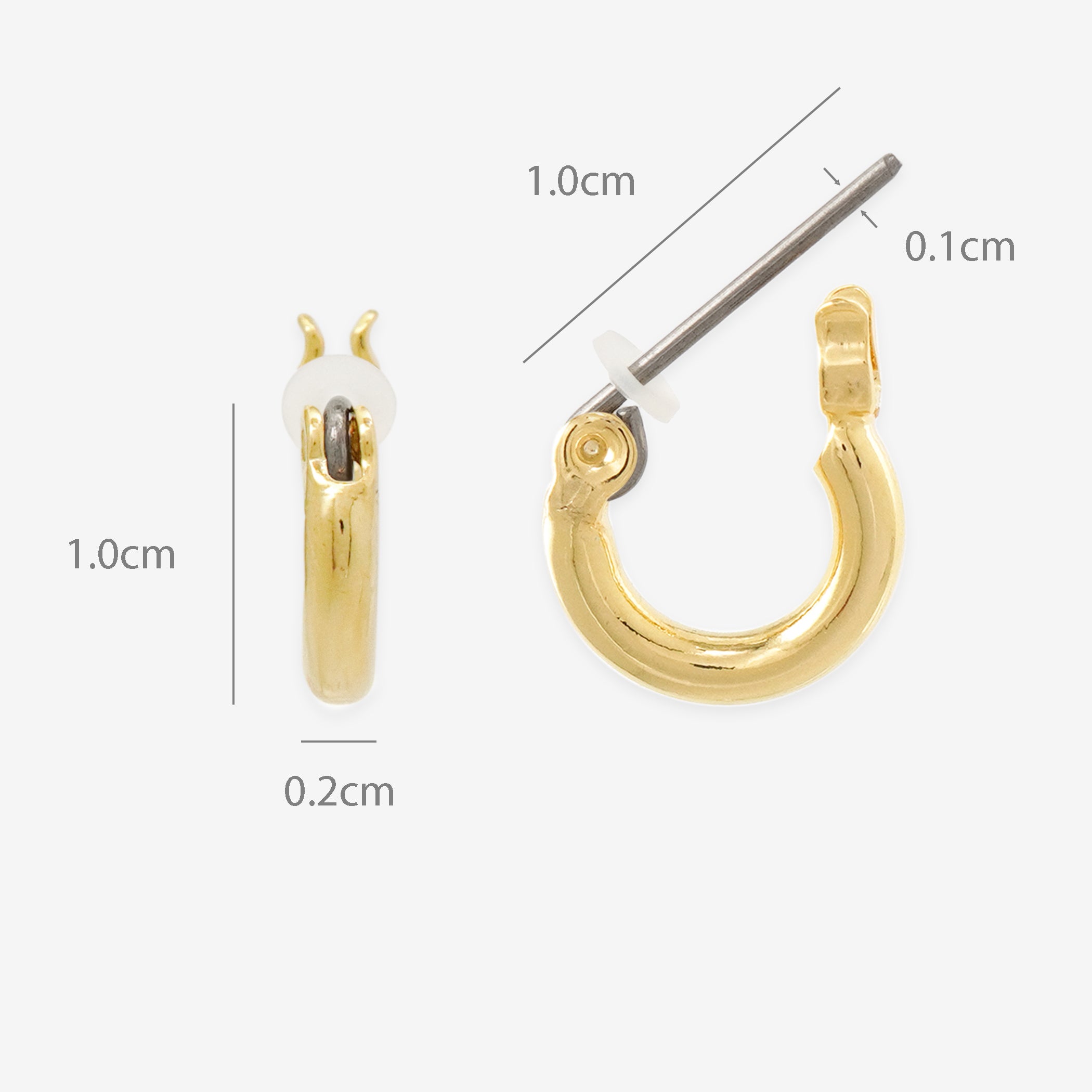 フープ ピアス（ポスト チタン）（10mm）