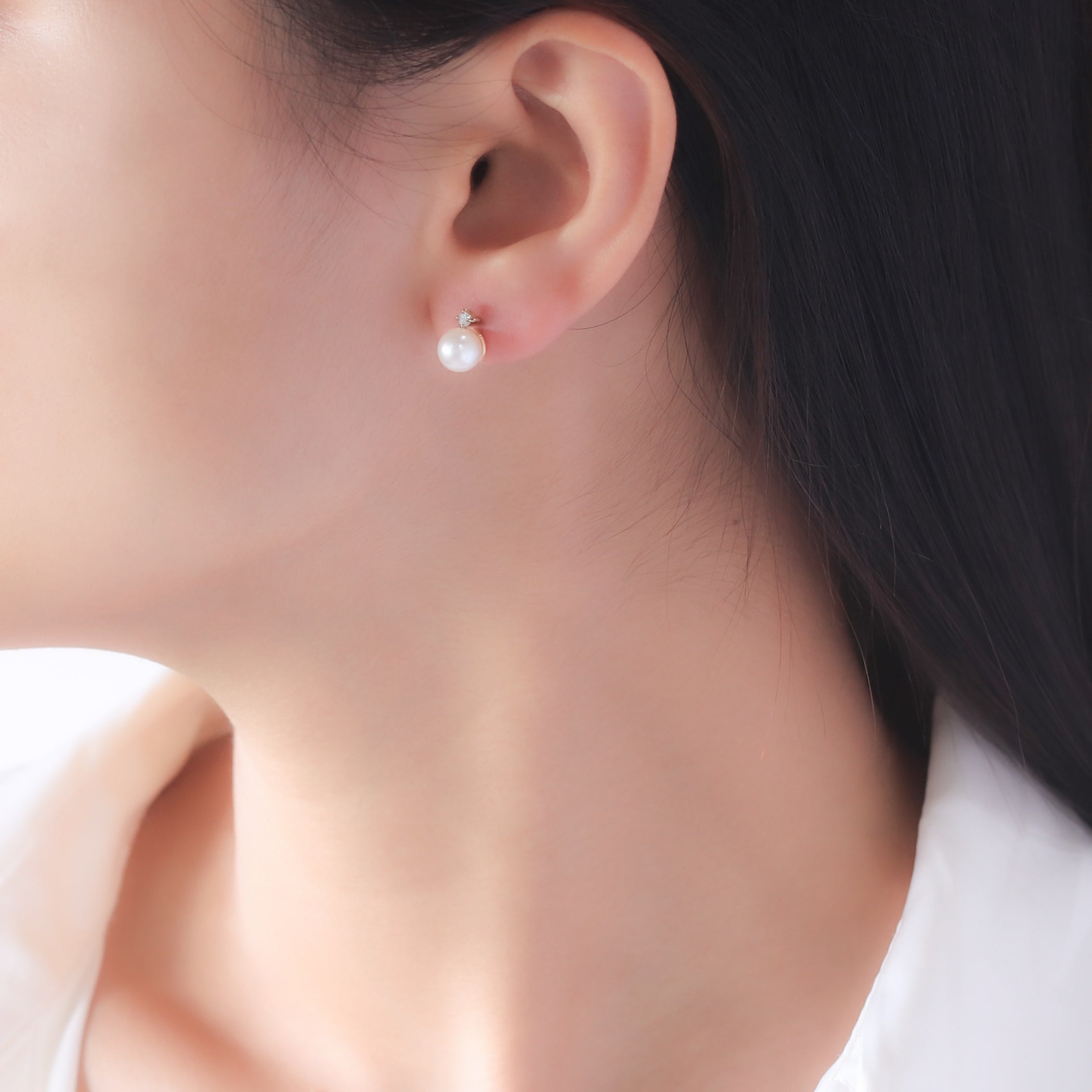 【期間限定セール】6月誕生石 K10 イエローゴールド あこや真珠 ピアス
