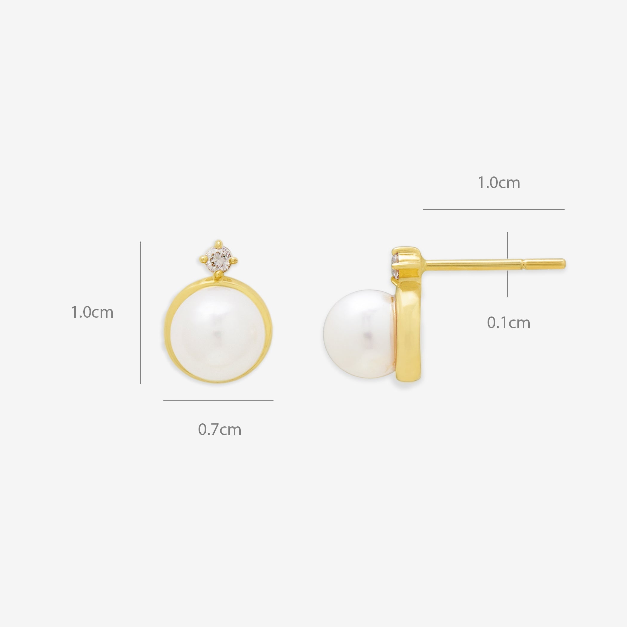 【期間限定セール】6月誕生石 K10 イエローゴールド あこや真珠 ピアス