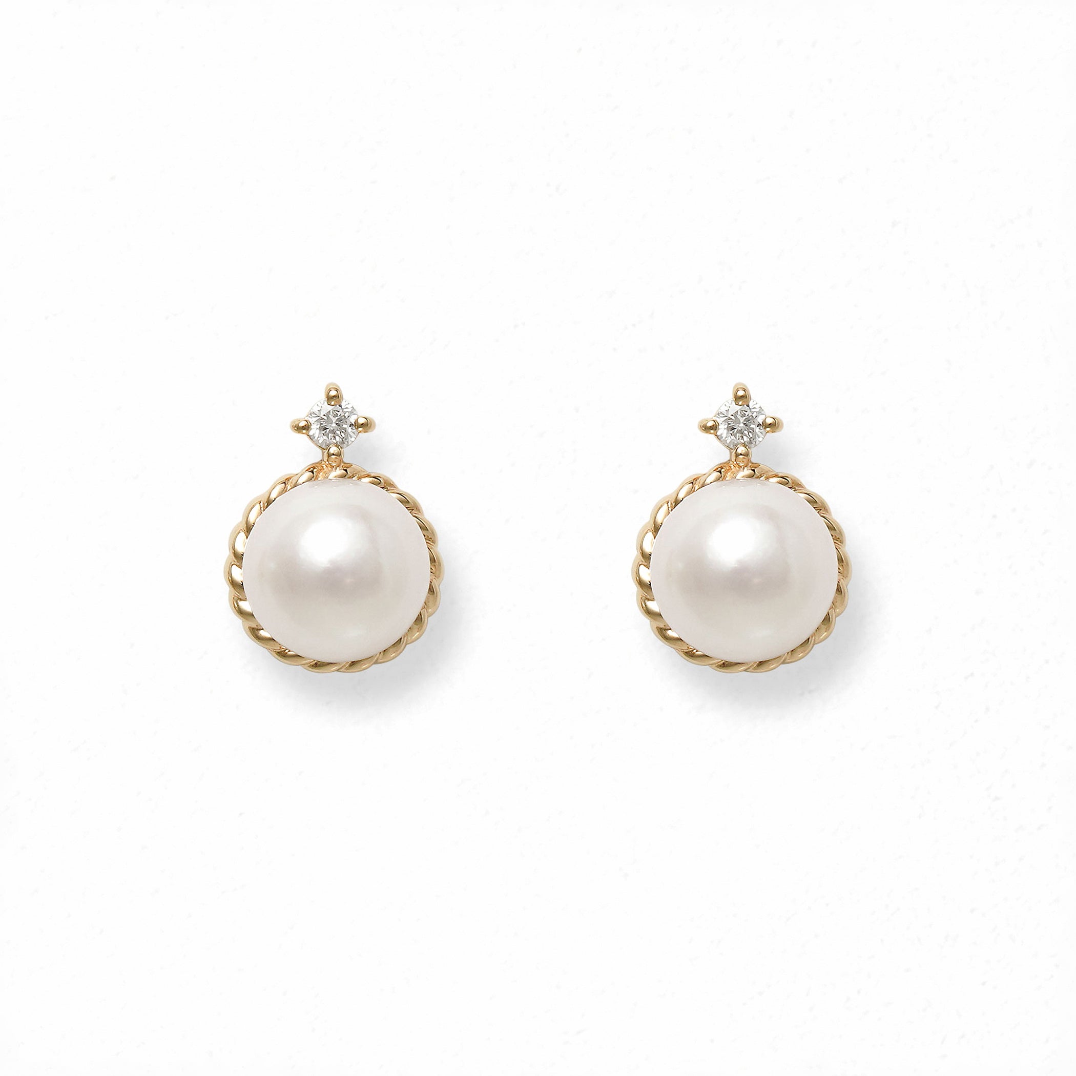 【期間限定セール】6月誕生石 K10 イエローゴールド あこや真珠 ピアス