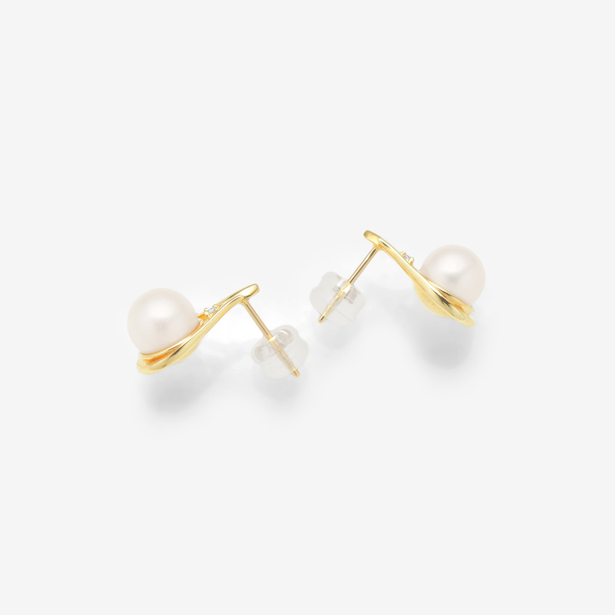 【期間限定セール】6月誕生石 K10 イエローゴールド あこや真珠 しずく ピアス