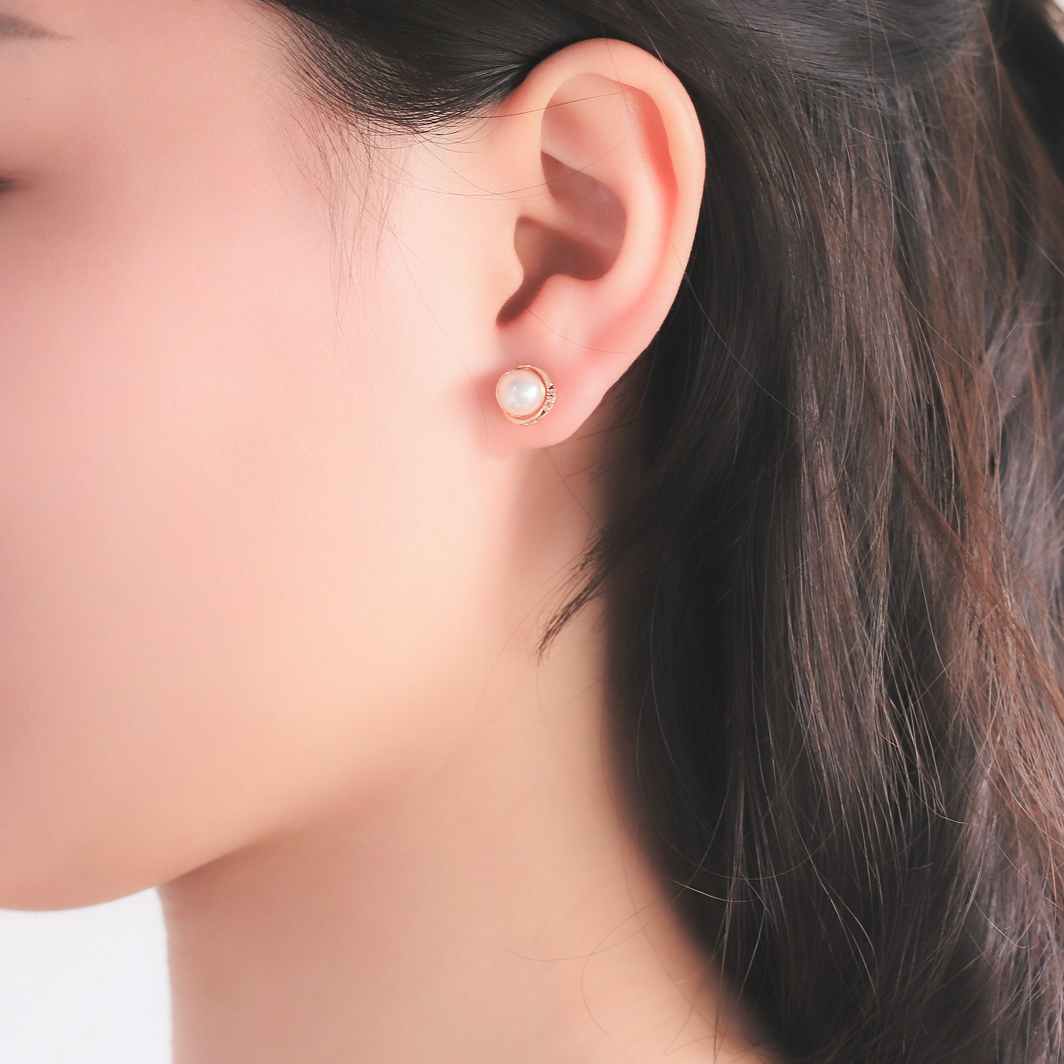 【期間限定セール】6月誕生石 K10 イエローゴールド あこや真珠 ピアス