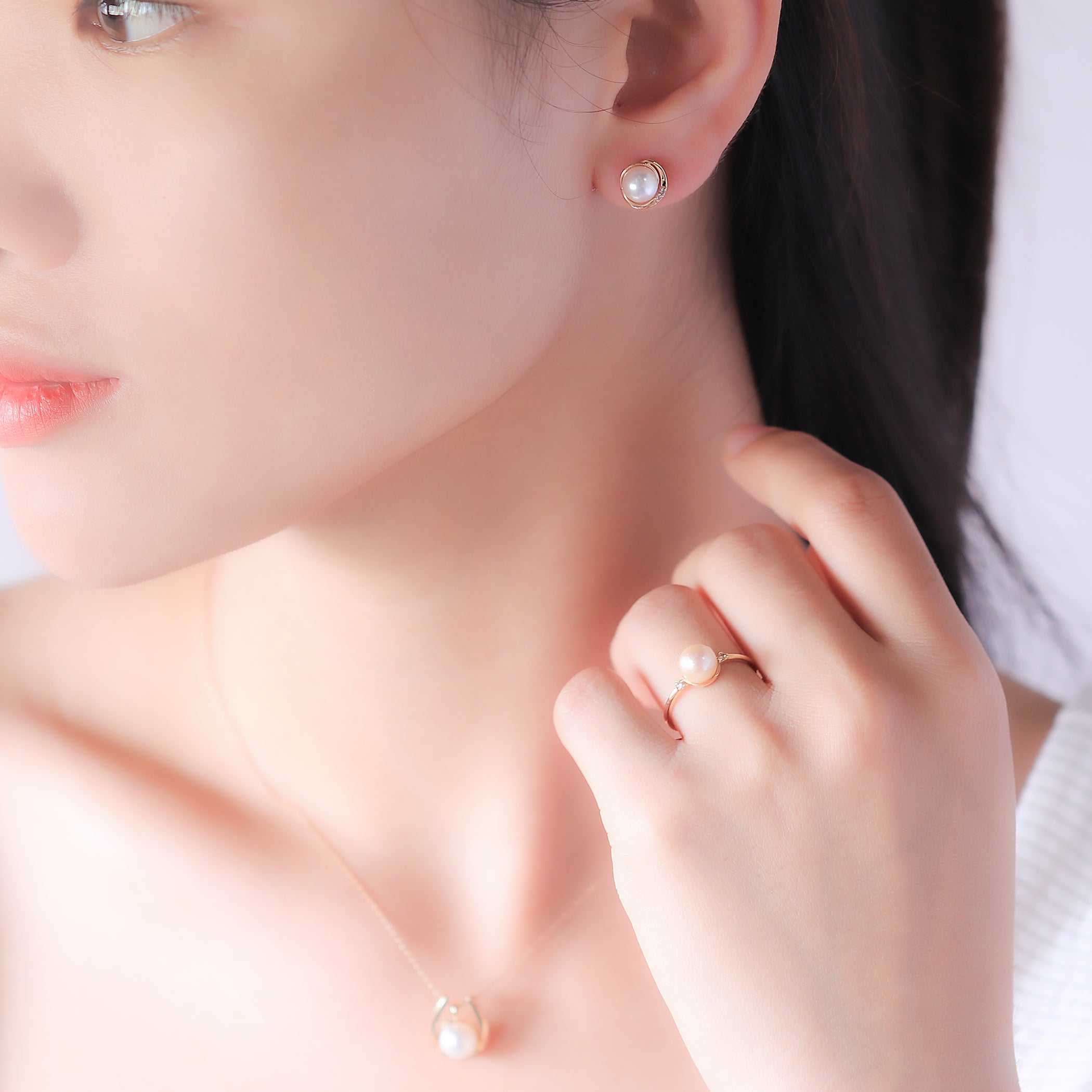 【期間限定セール】6月誕生石 K10 イエローゴールド あこや真珠 ピアス