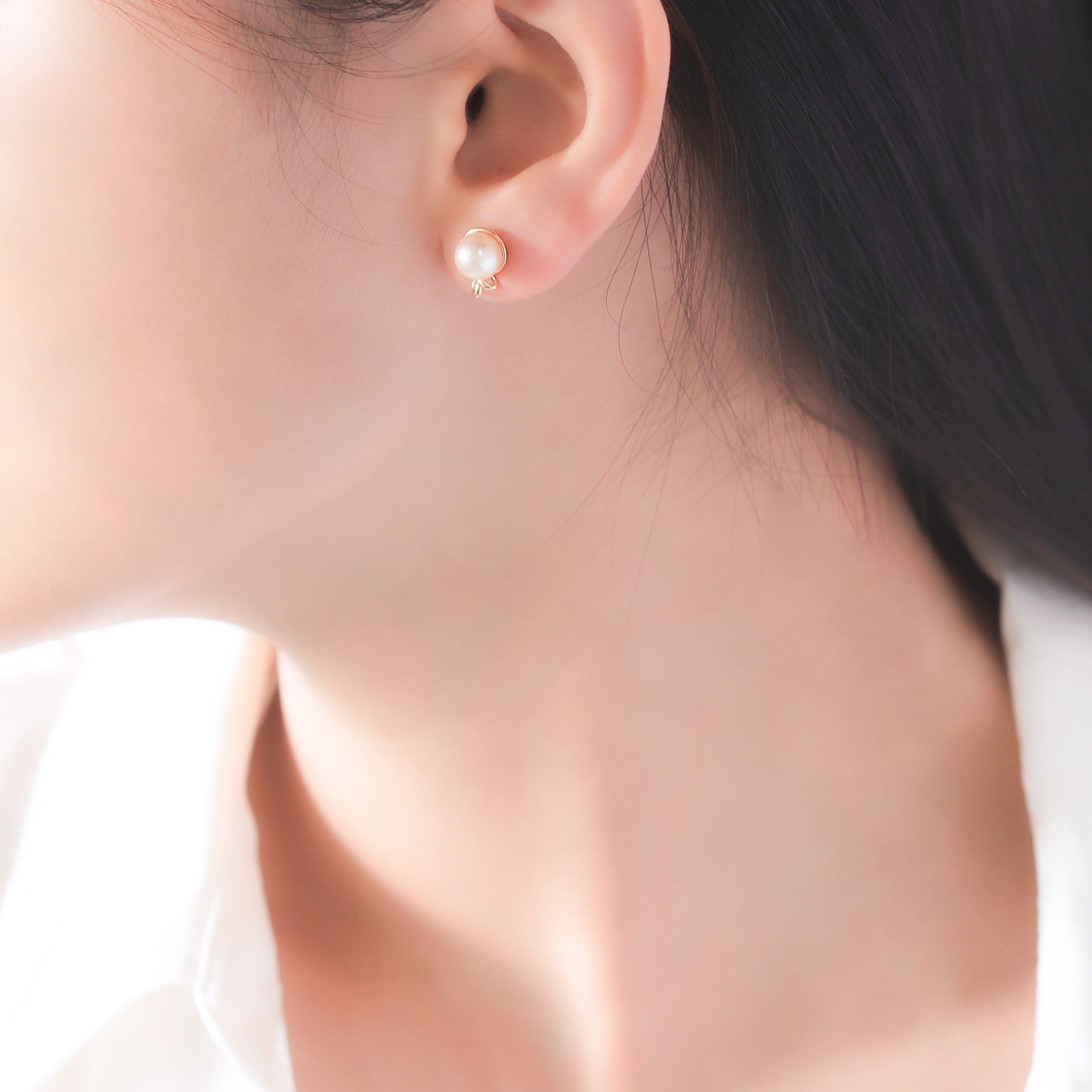 【期間限定セール】6月誕生石 K10 イエローゴールド あこや真珠 ピアス